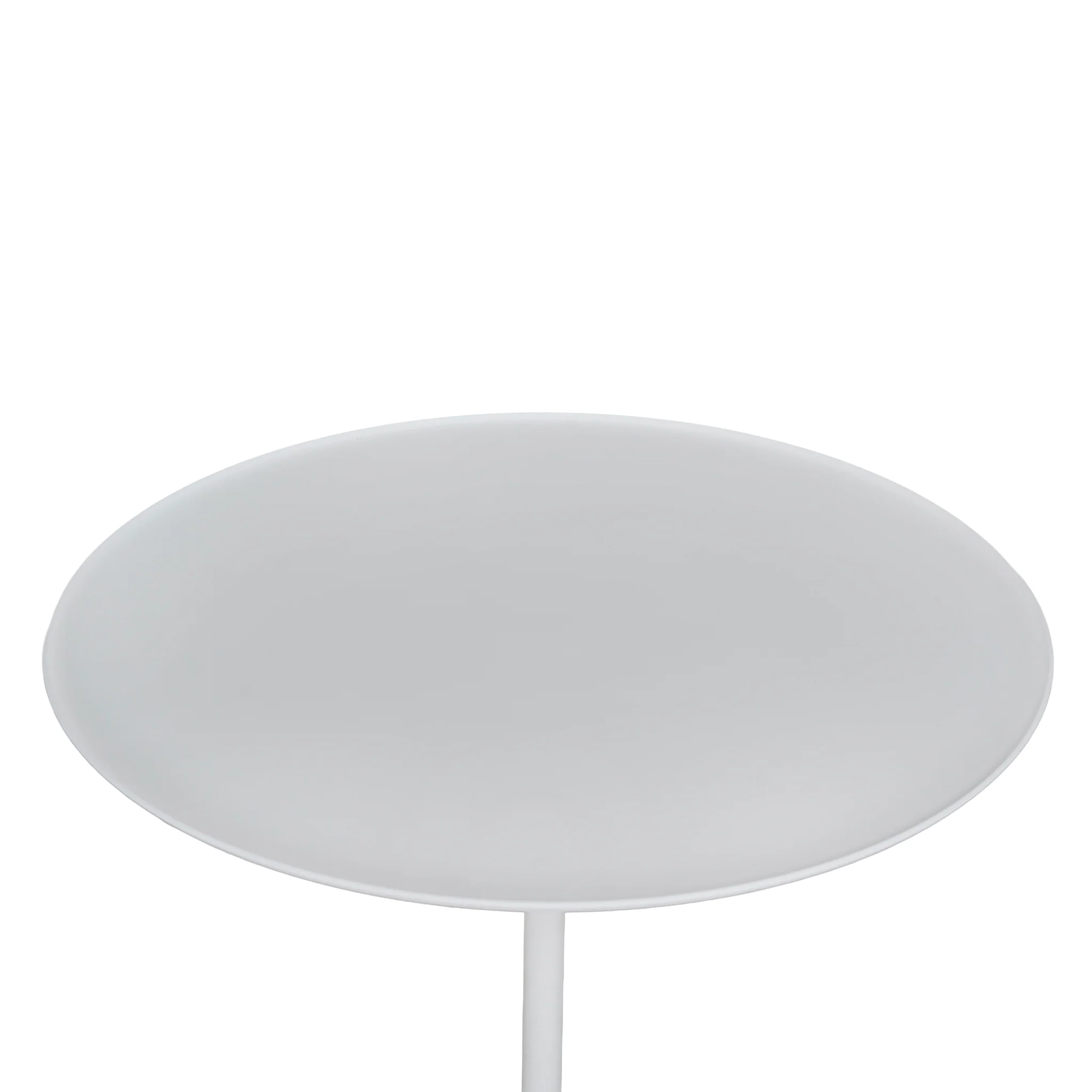Pravina 45cm Matte White Side Table - Travertine - Image 4