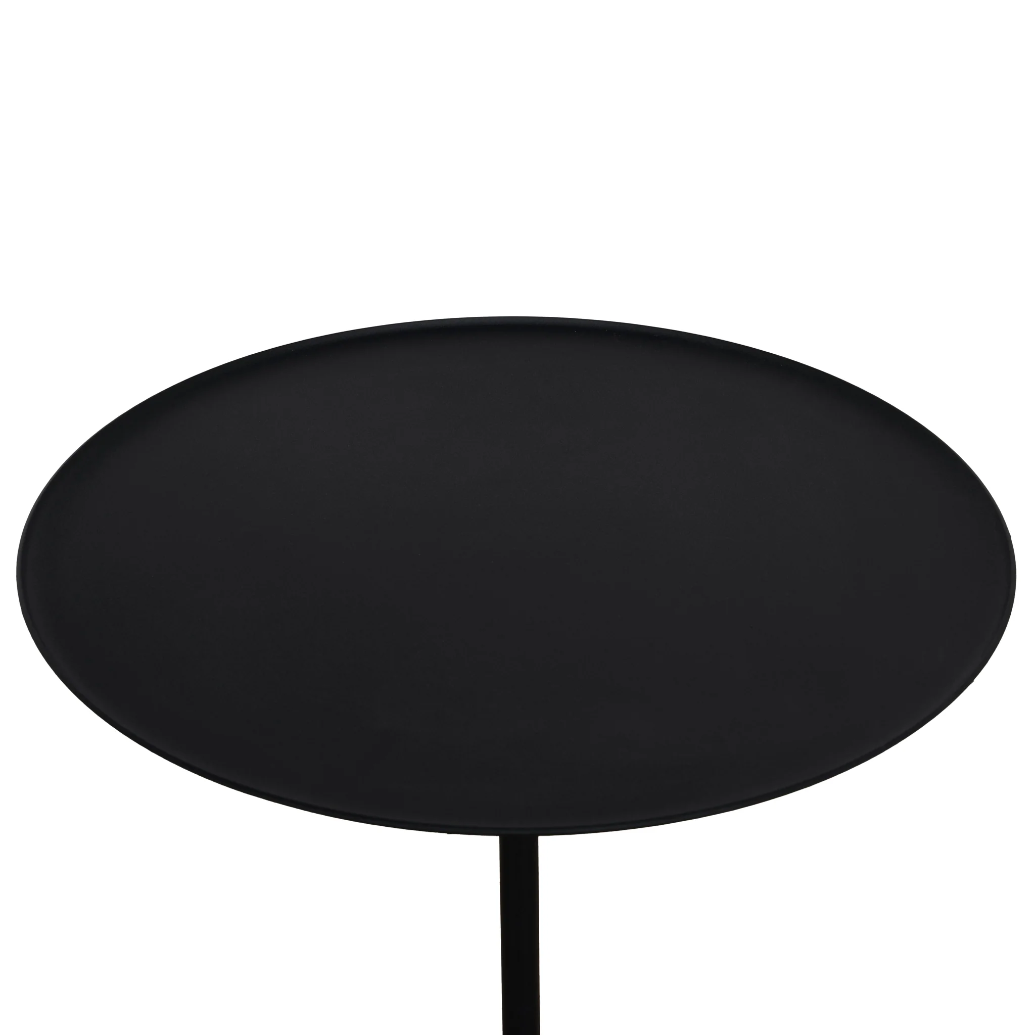 Pravina 45cm Matte Black Side Table - Rosso Levanto Marble - Image 4