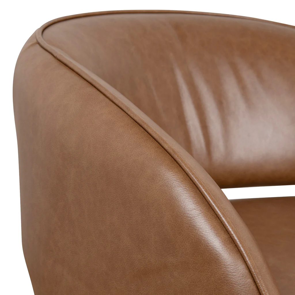 Renata Armchair - Caramel Brown Leather - Image 11