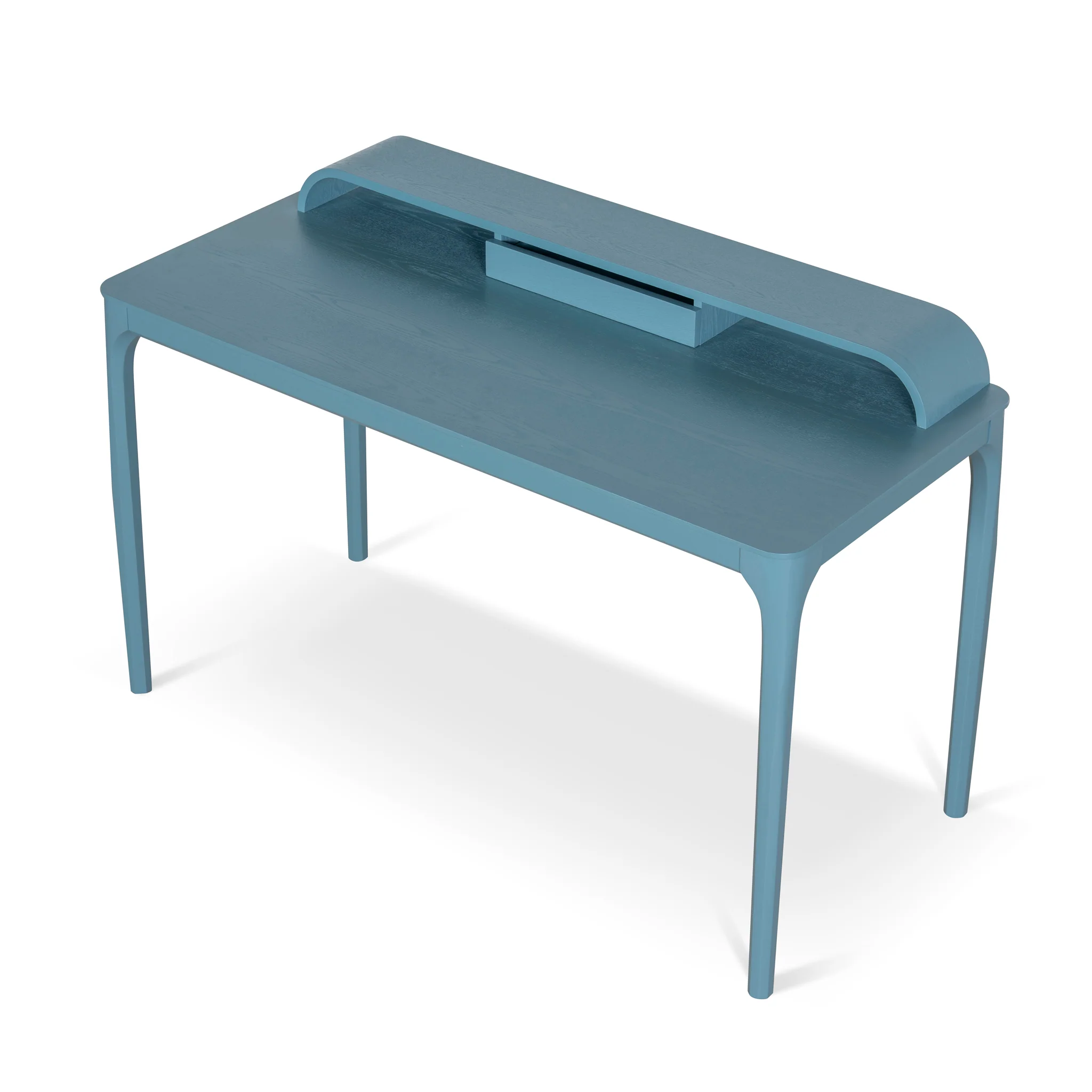 Reva Wooden Home Office Desk - Light Blue - Image 5