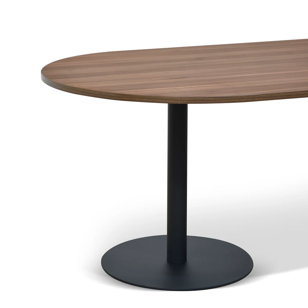 Ripponlea 3m Oval Meeting Table - Walnut - Image 3
