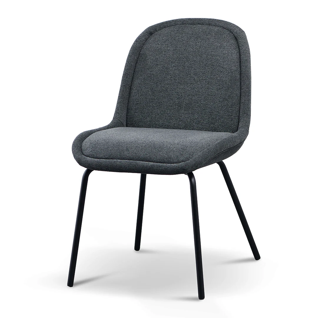 Ex Display - Robles Fabric Dining Chair - Charcoal Grey - Image 21