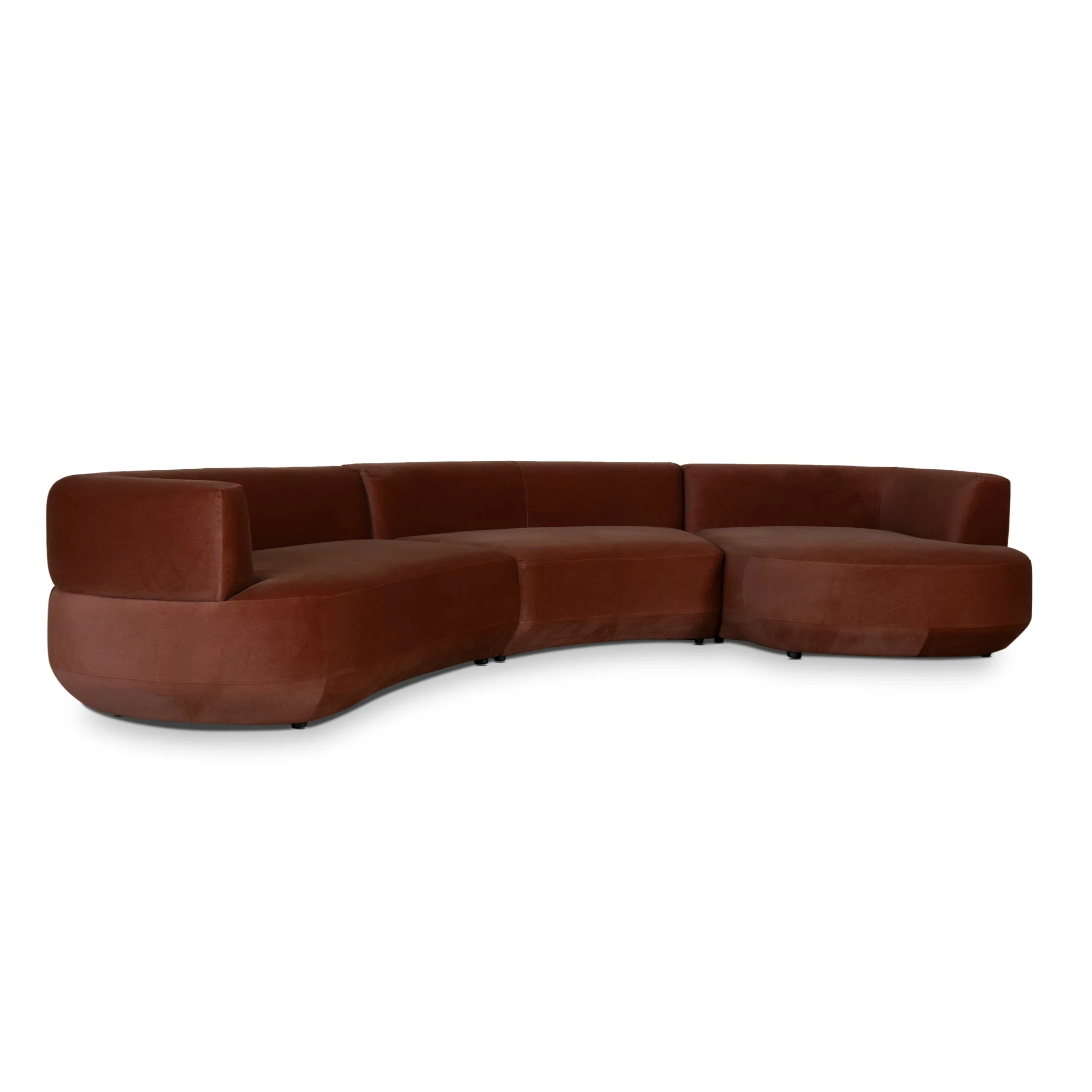 Roly Modular Right Chaise Sofa - Red Bronze - Image 6