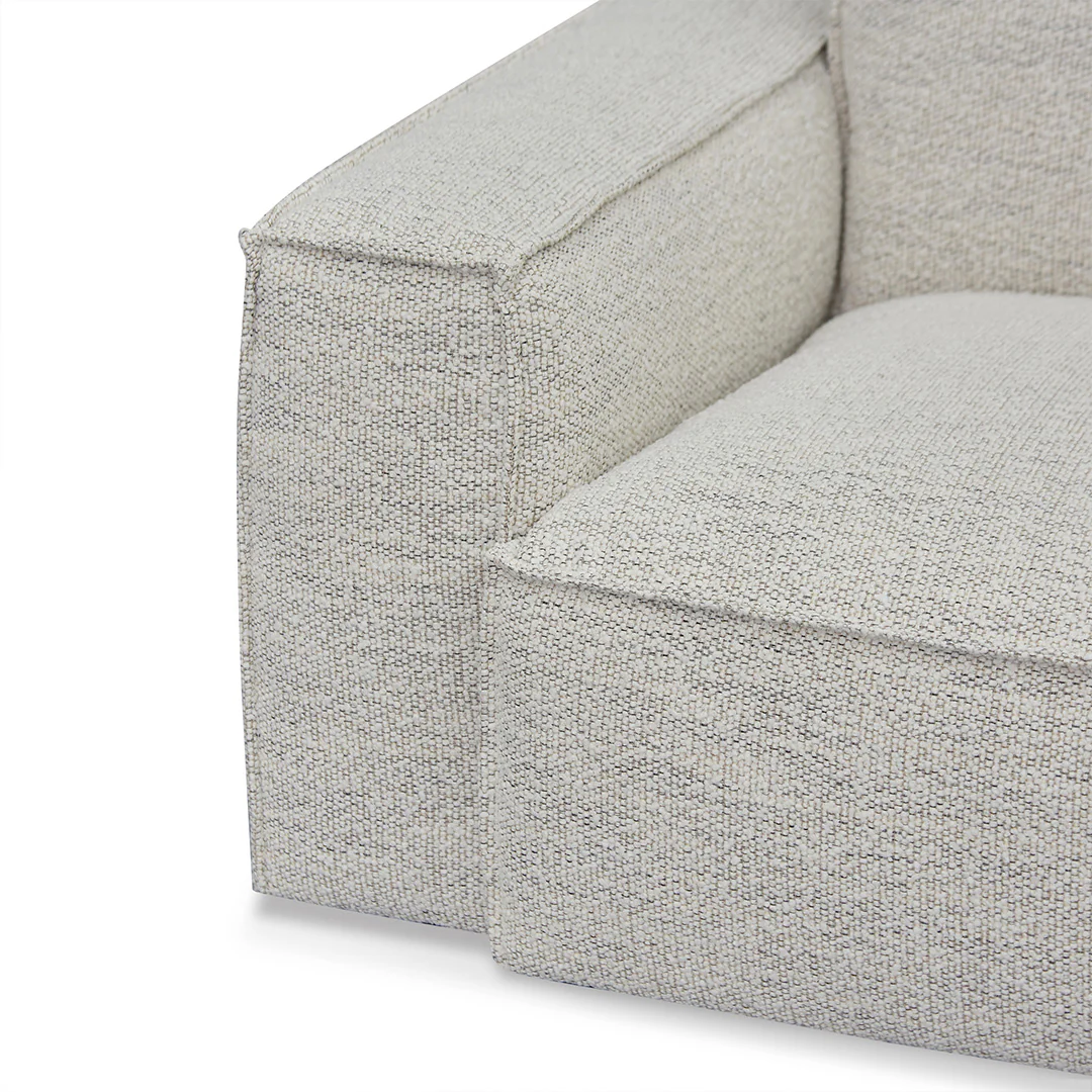 Roshil Right Chaise Fabric Sofa - Fog Grey - Image 4