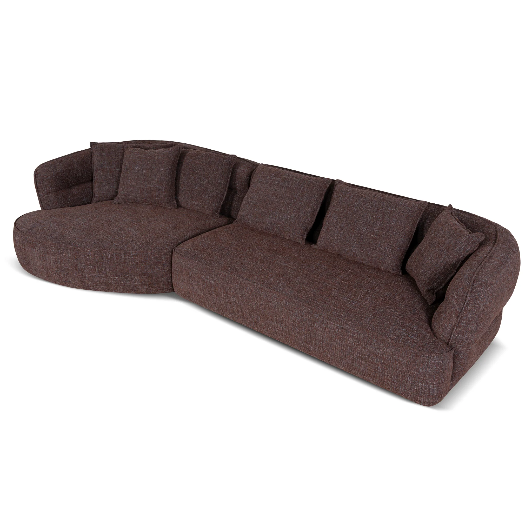 Rowe Left Chaise Sofa - Moss Brown - Image 6