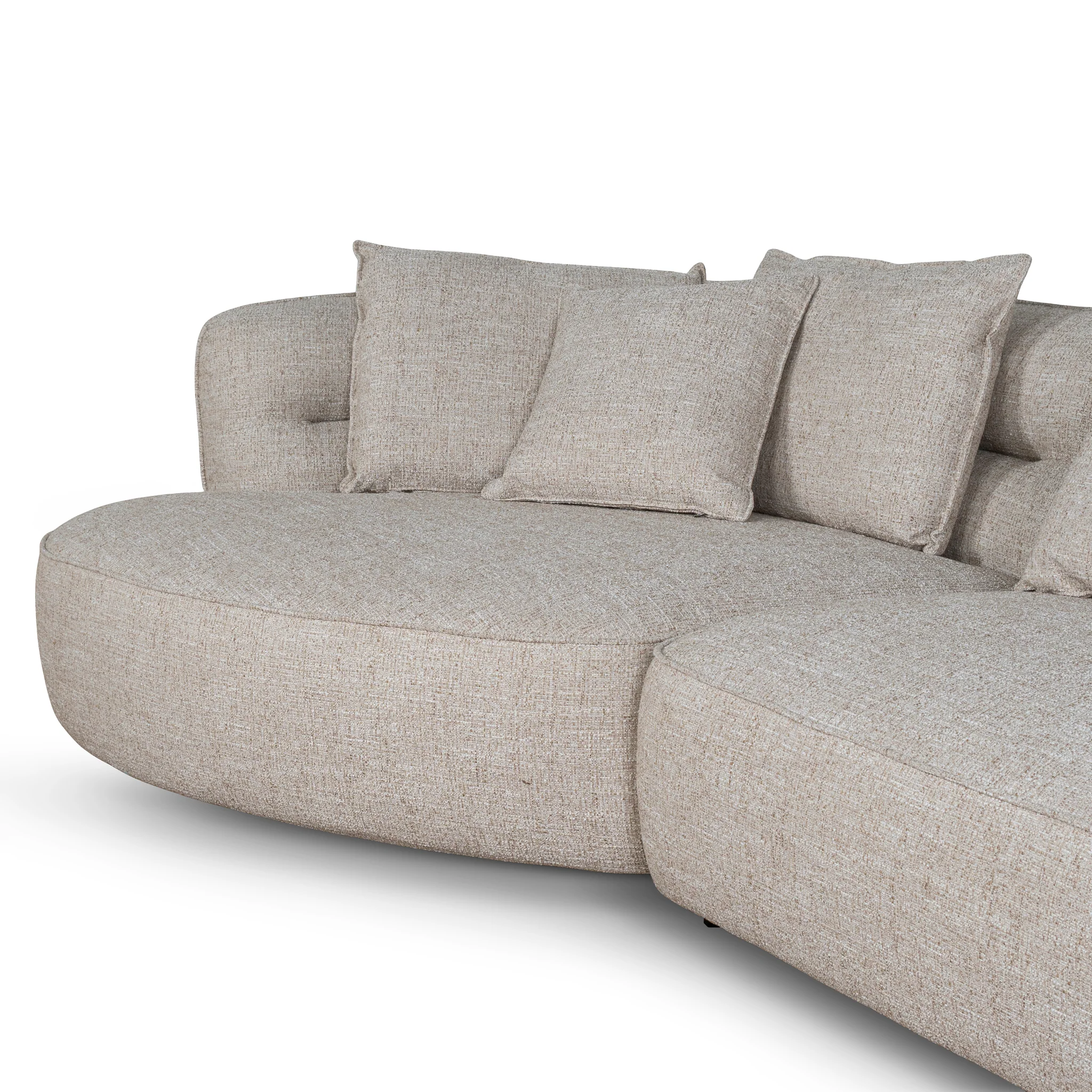 Rowe Left Chaise Sofa - Pale Beige - Image 9