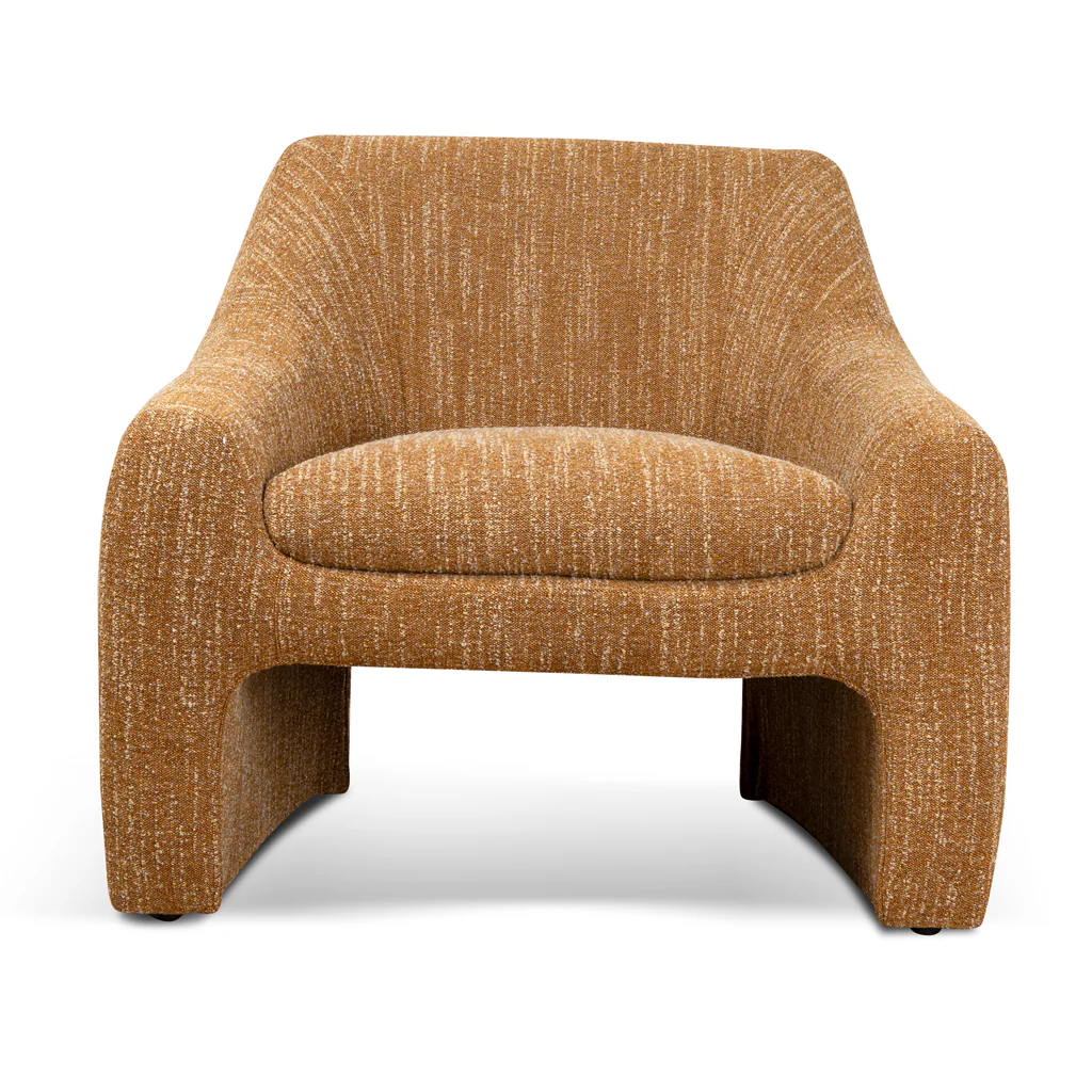 Rubin Fabric Armchair - Ginger Brown - Image 2