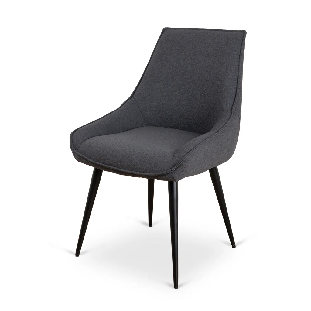 Ruwan Fabric Dining Chair - Charcoal