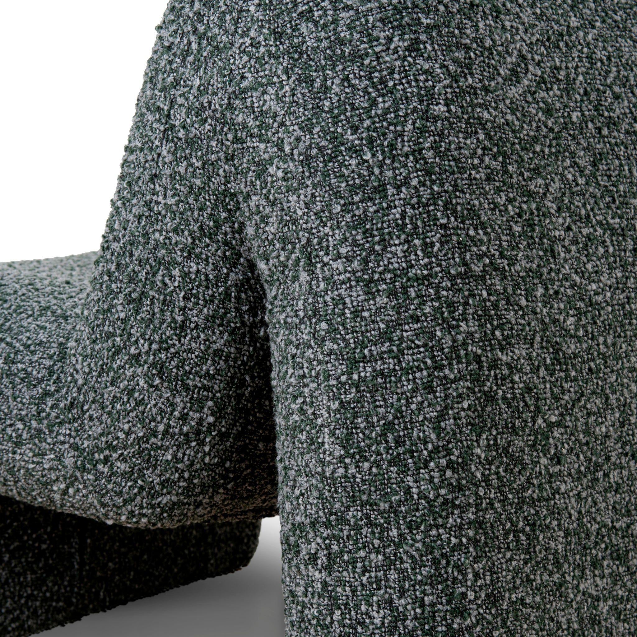 Saini Fabric Lounge Chair - Green Boucle - Image 11