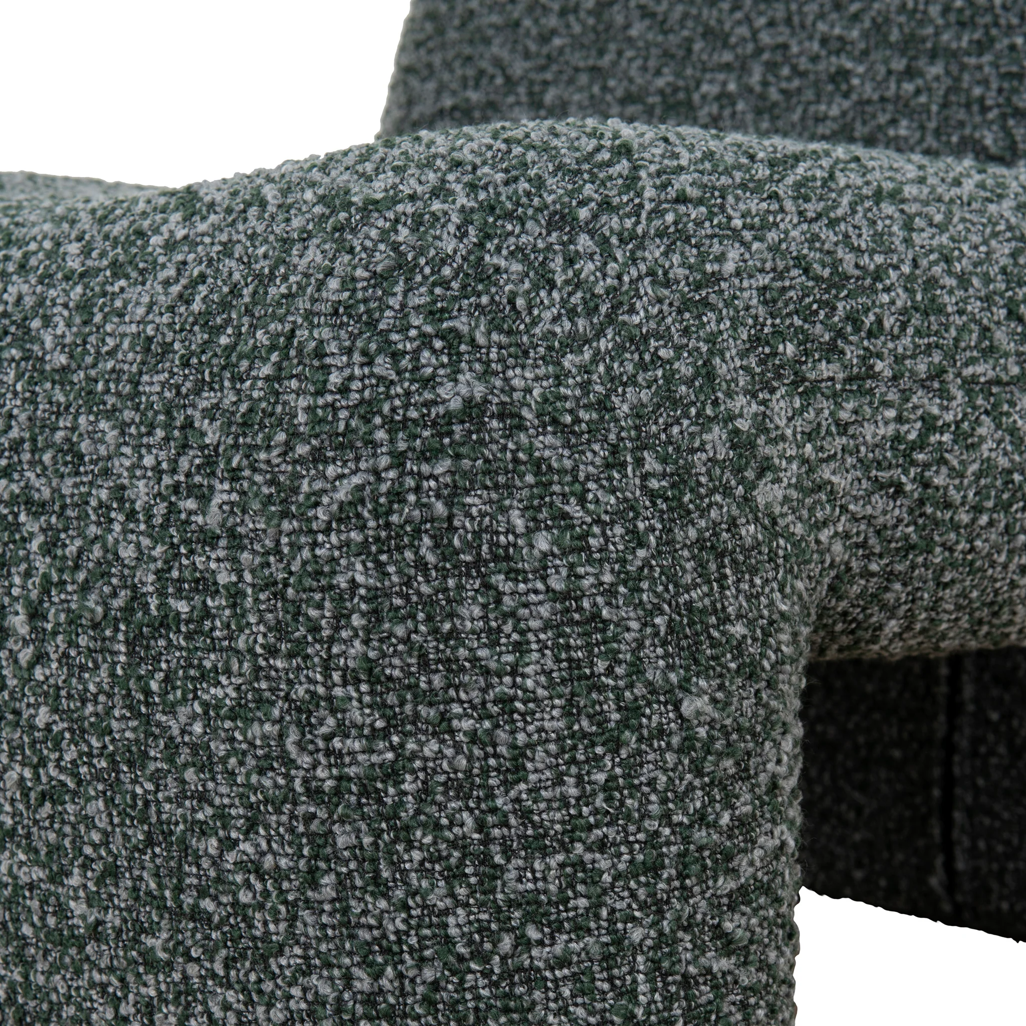 Saini Fabric Lounge Chair - Green Boucle - Image 8