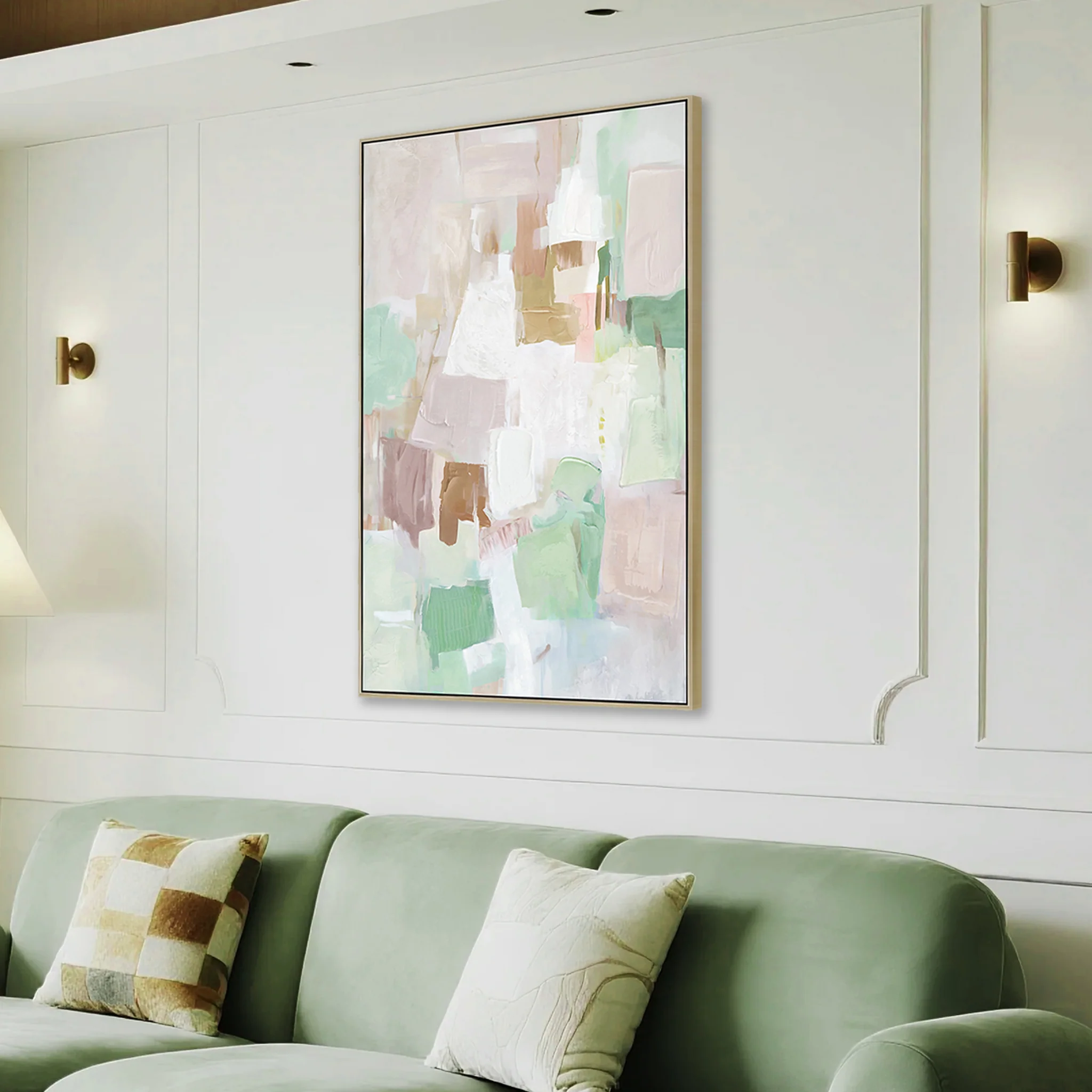 Serenity Layers 80 x 120cm Framed Canvas - Natural - Image 3