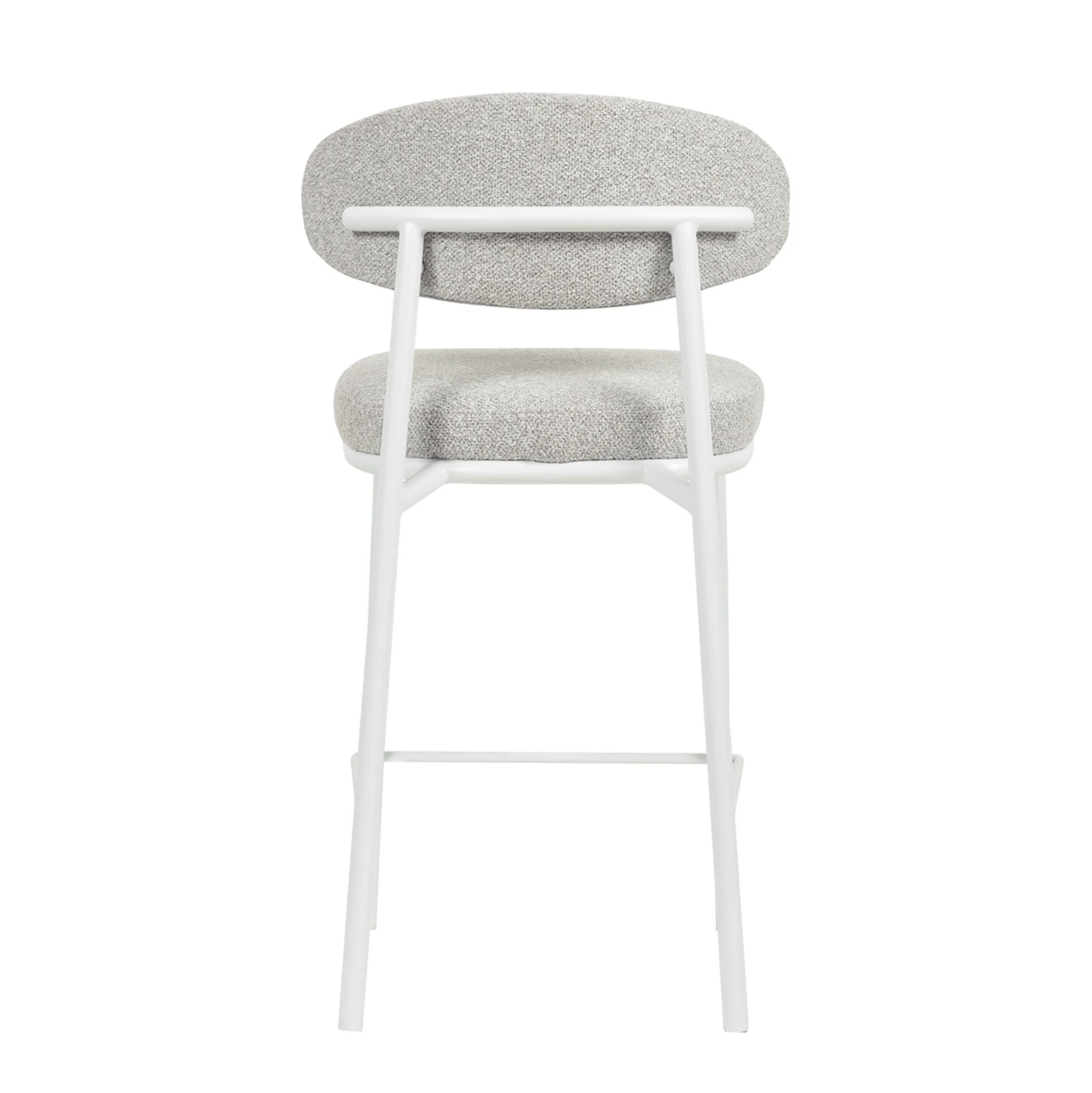 Set of 2 - Ambrosi 65cm White Bar Stool - Clay Grey - Image 5