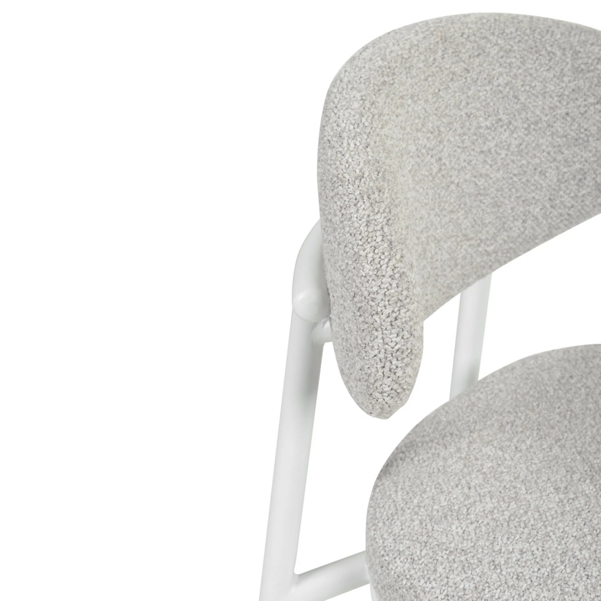 Set of 2 - Ambrosi 65cm White Bar Stool - Clay Grey - Image 6