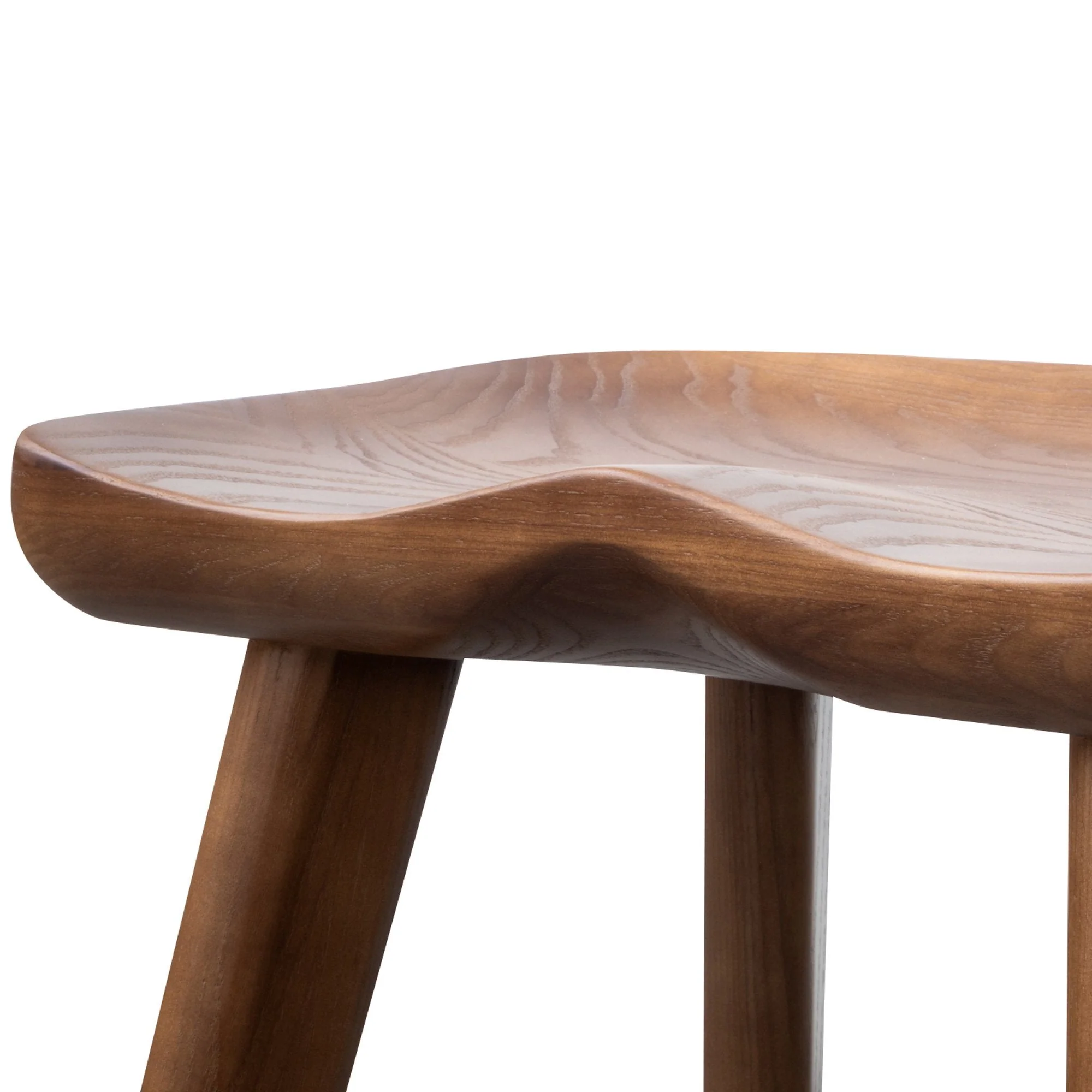 Set of 2 - Bethan 65cm Wooden Bar stool - Walnut - Image 10