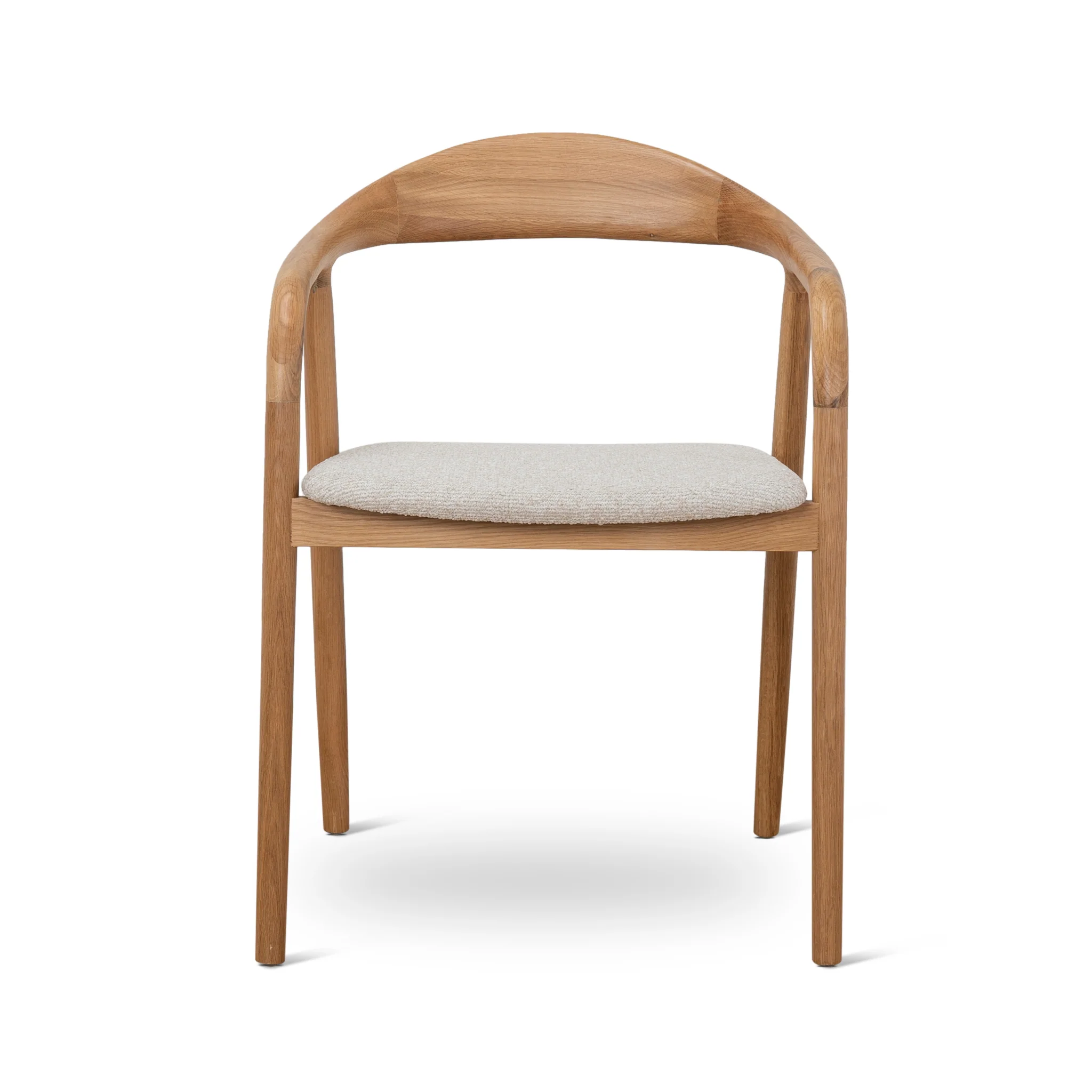 Set of 2 - Caspar Natural Dining Armchair - Beige - Image 5