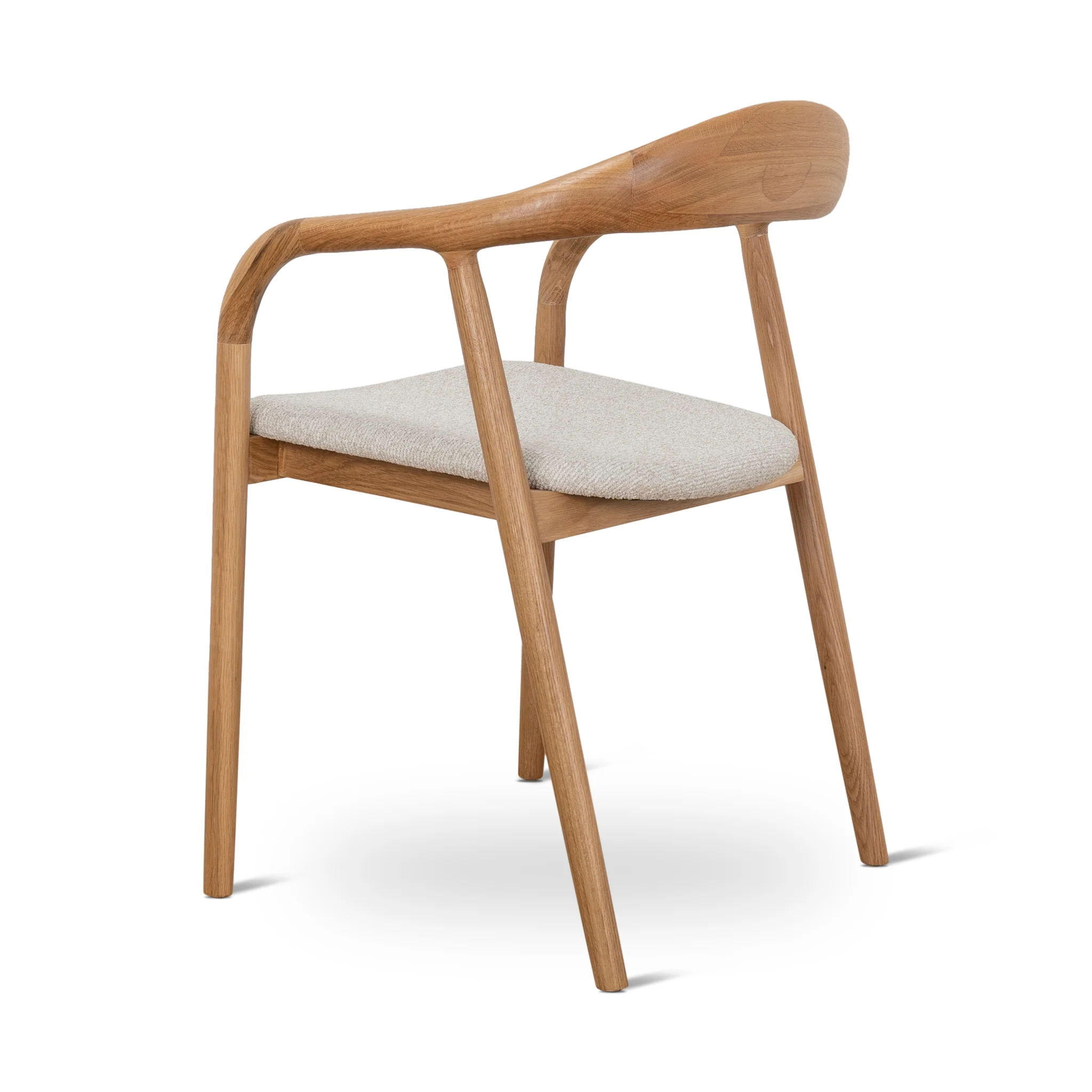 Set of 2 - Caspar Natural Dining Armchair - Beige - Image 7