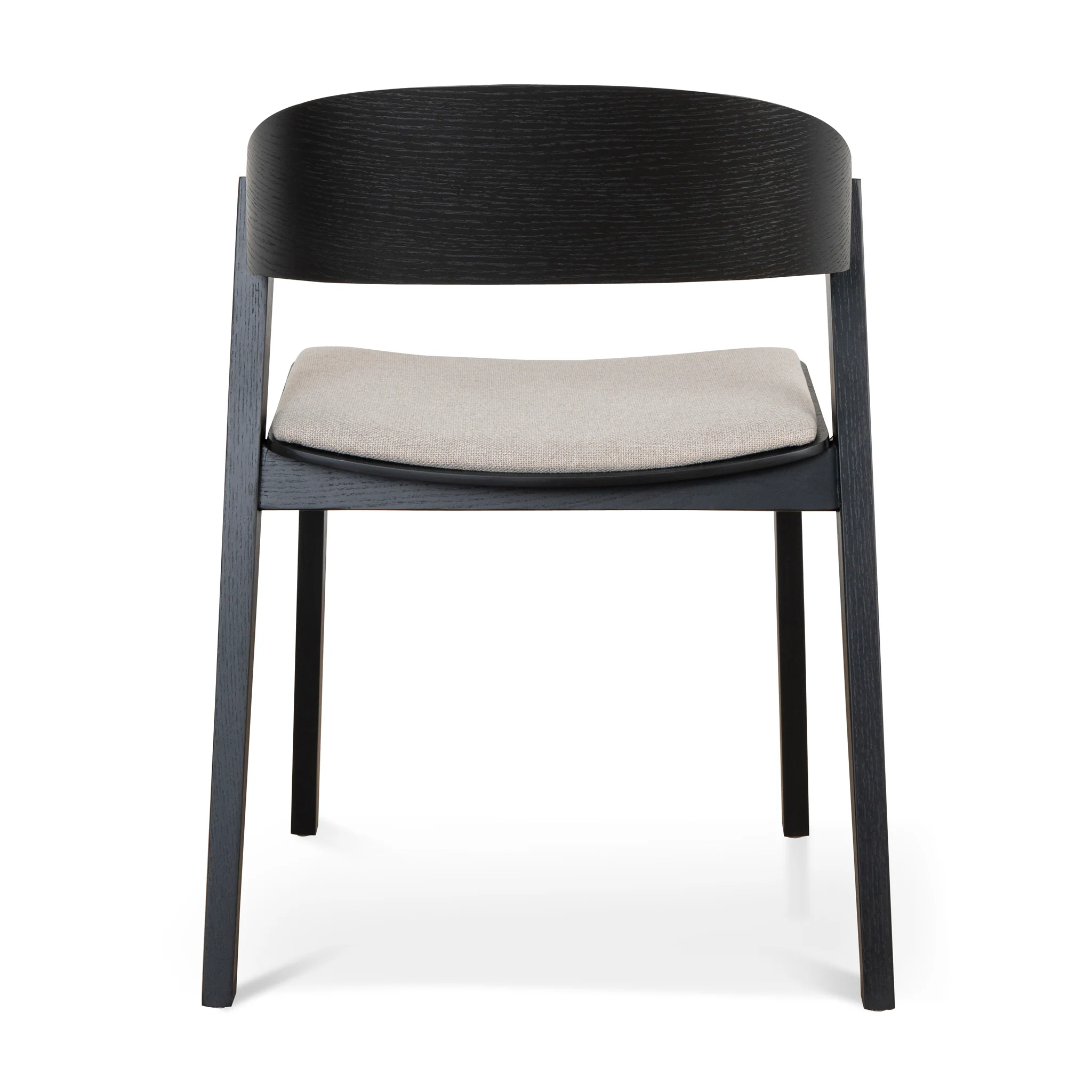 Set of 2 - Davis Black Dining Chair - Grey Seat - Image 6