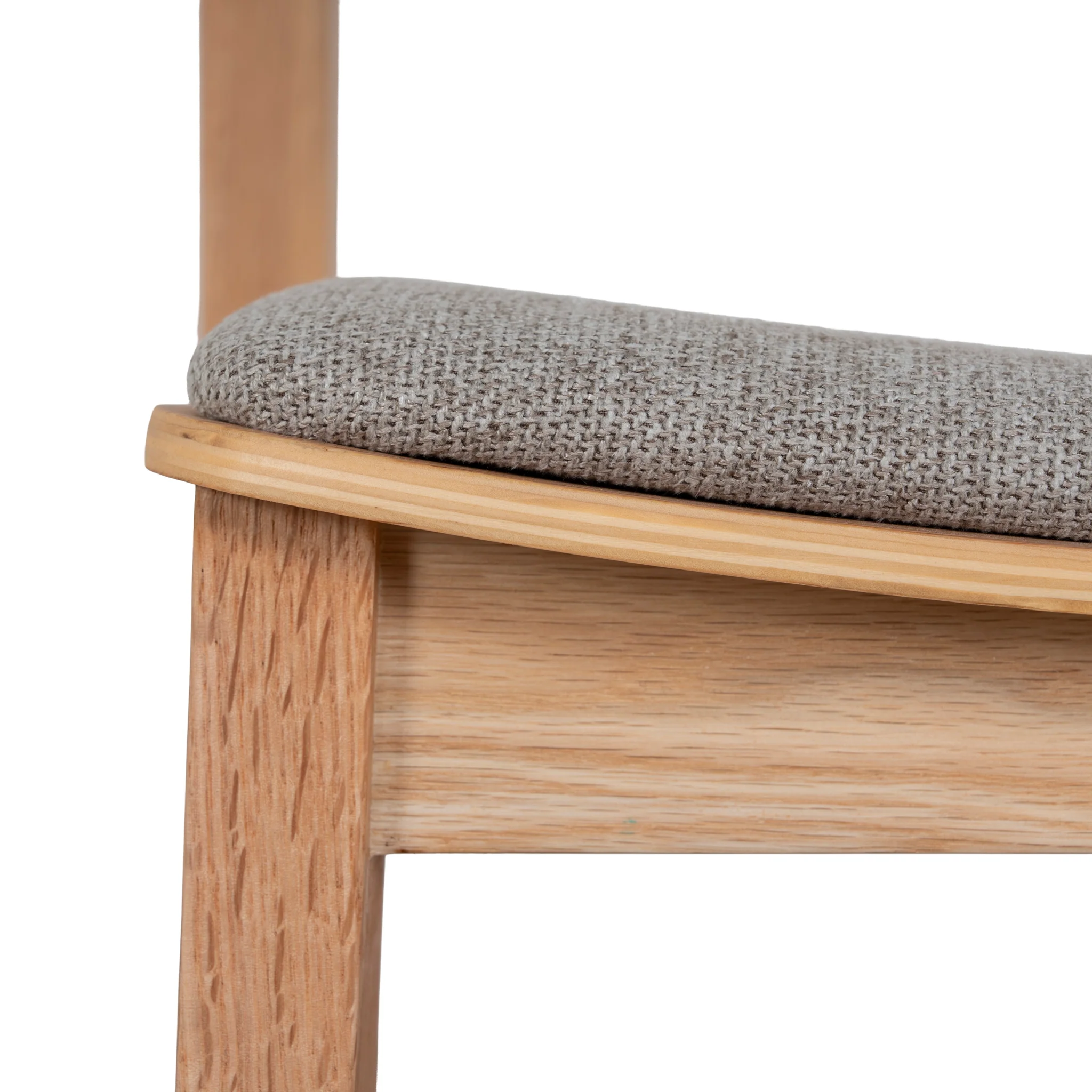 Set of 2 - Davis Natural Dining Chair - Grey Seat - Image 13