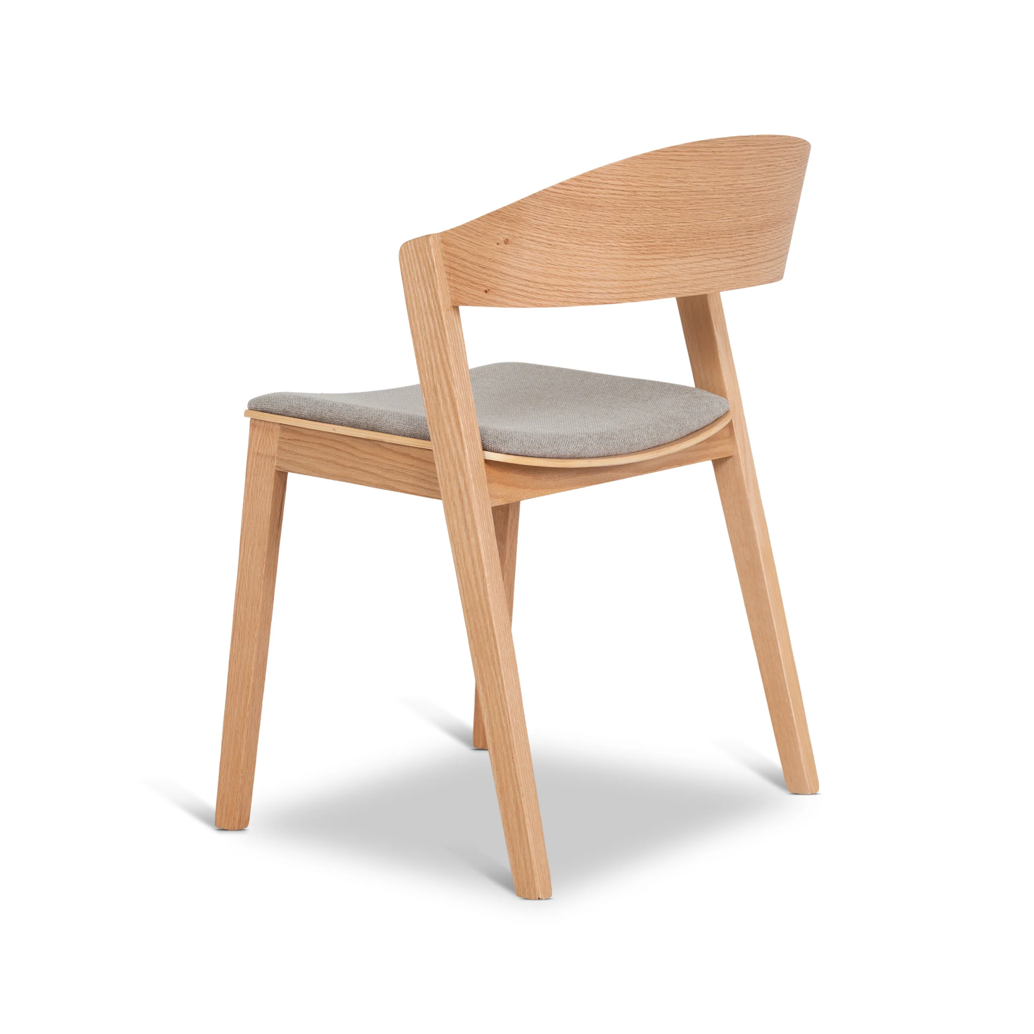 Set of 2 - Davis Natural Dining Chair - Grey Seat - Image 5