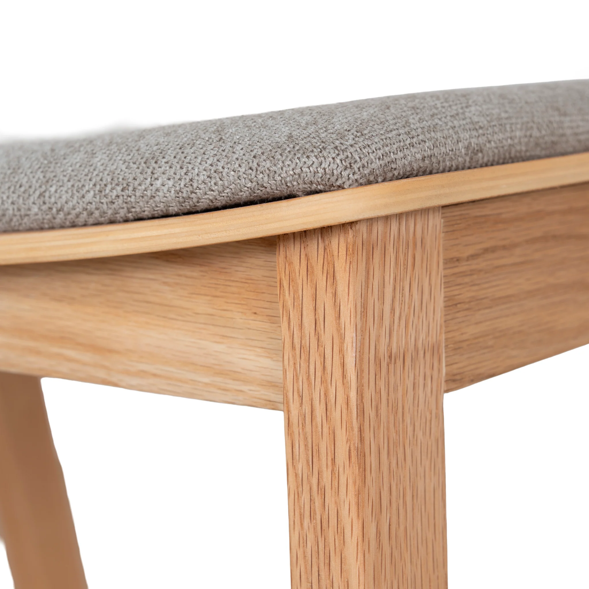Set of 2 - Davis Natural Dining Chair - Grey Seat - Image 9
