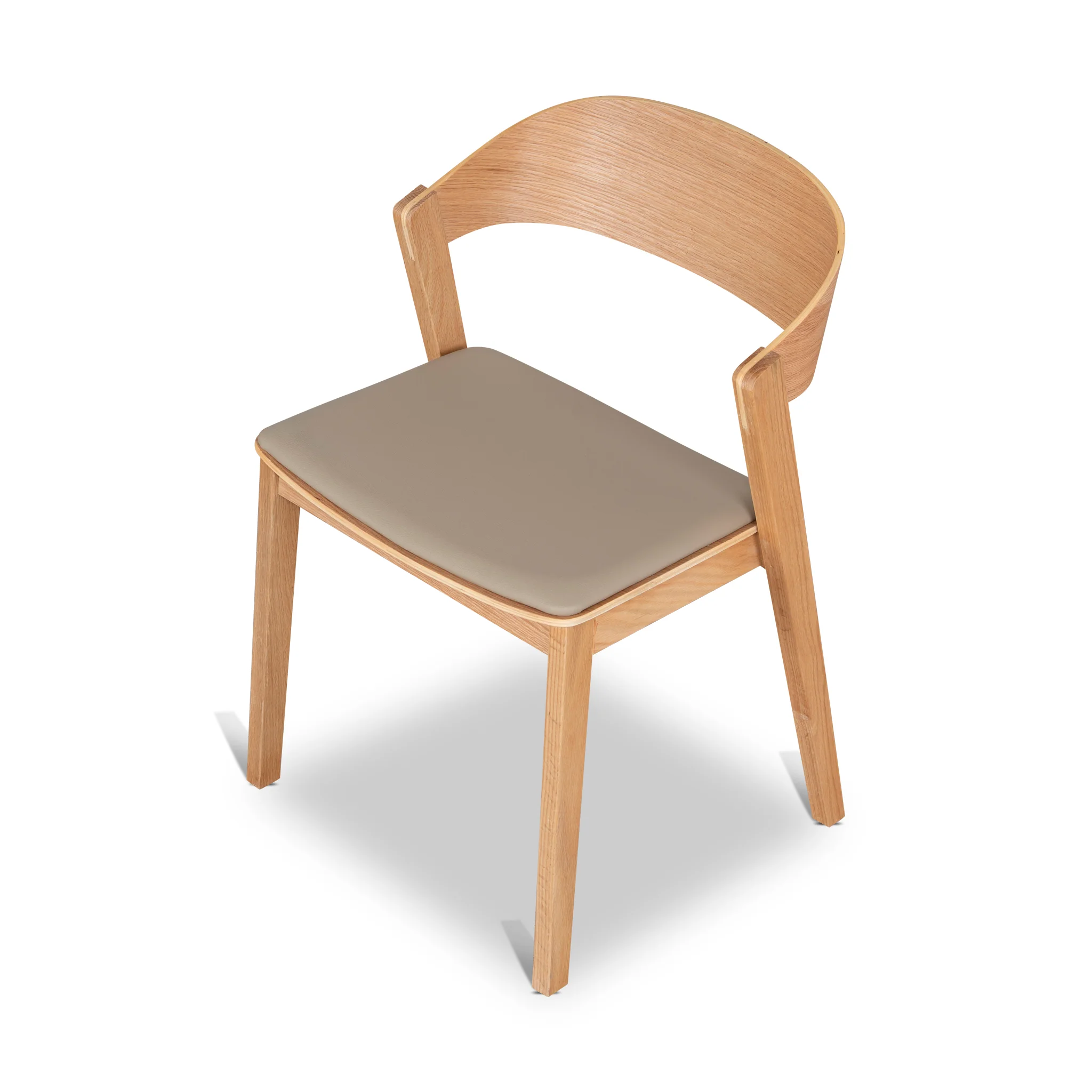 Set of 2 - Davis Natural Dining Chair - Latte Seat - Image 7