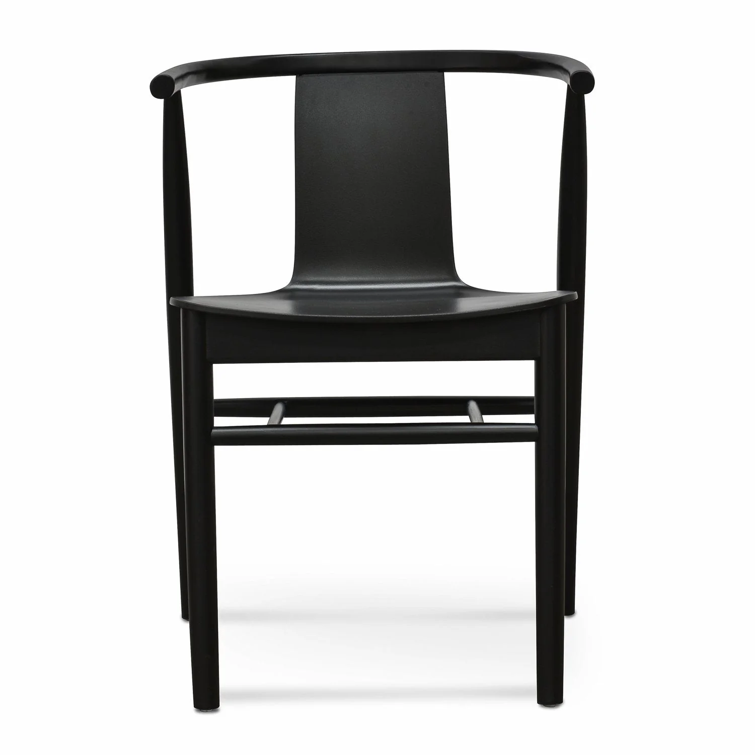 Set of 2 - Dean Wooden Dining Chair - Full Black - Image 3