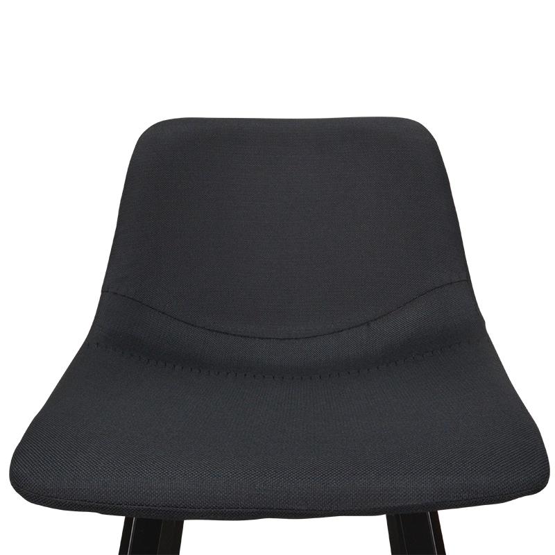 Set Of 2 - Duke 80cm Fabric Bar Stool in Black - Image 9