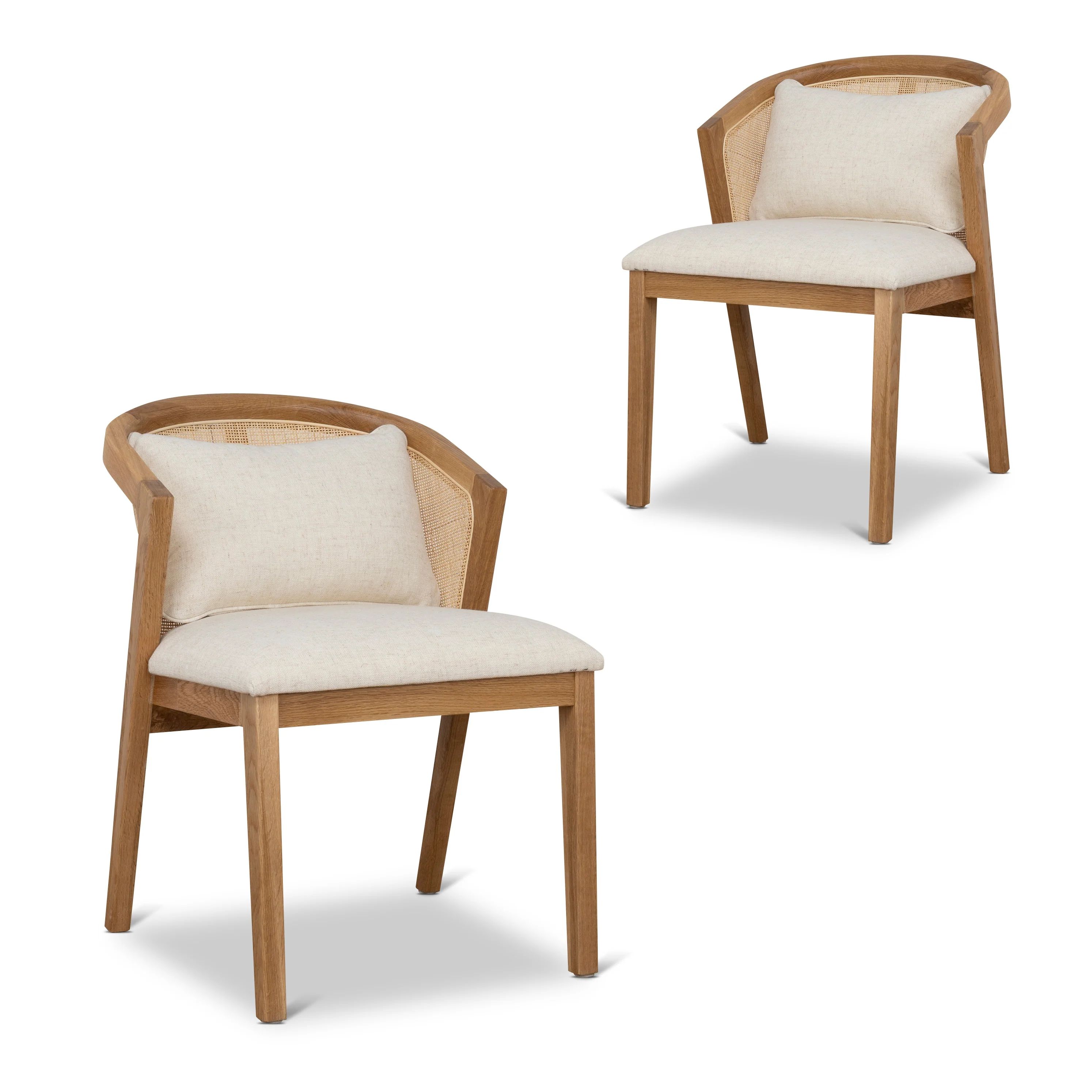 Set of 2 - Earlene Fabric Dining Chair - Dawn Beige
