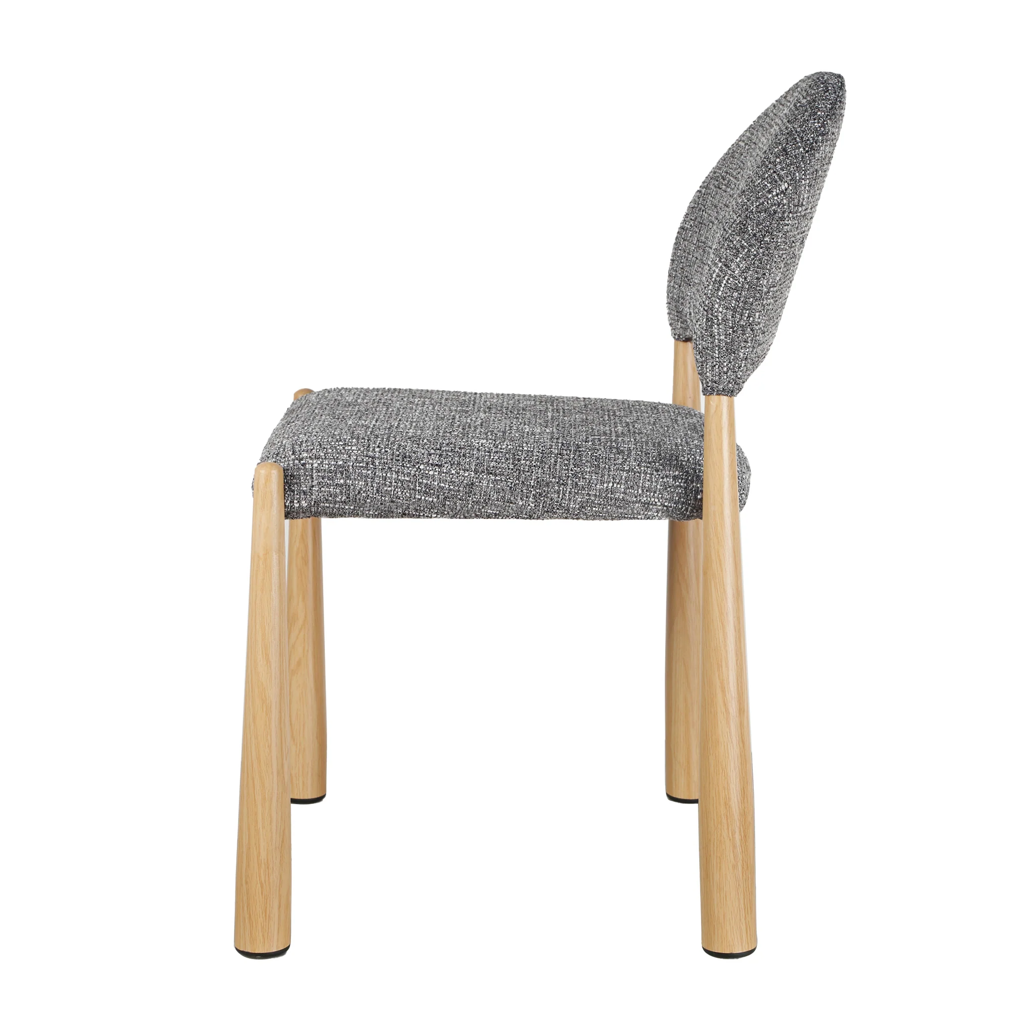 Set of 2 - Fabian Dining Chair - Neutral Grey - Image 4