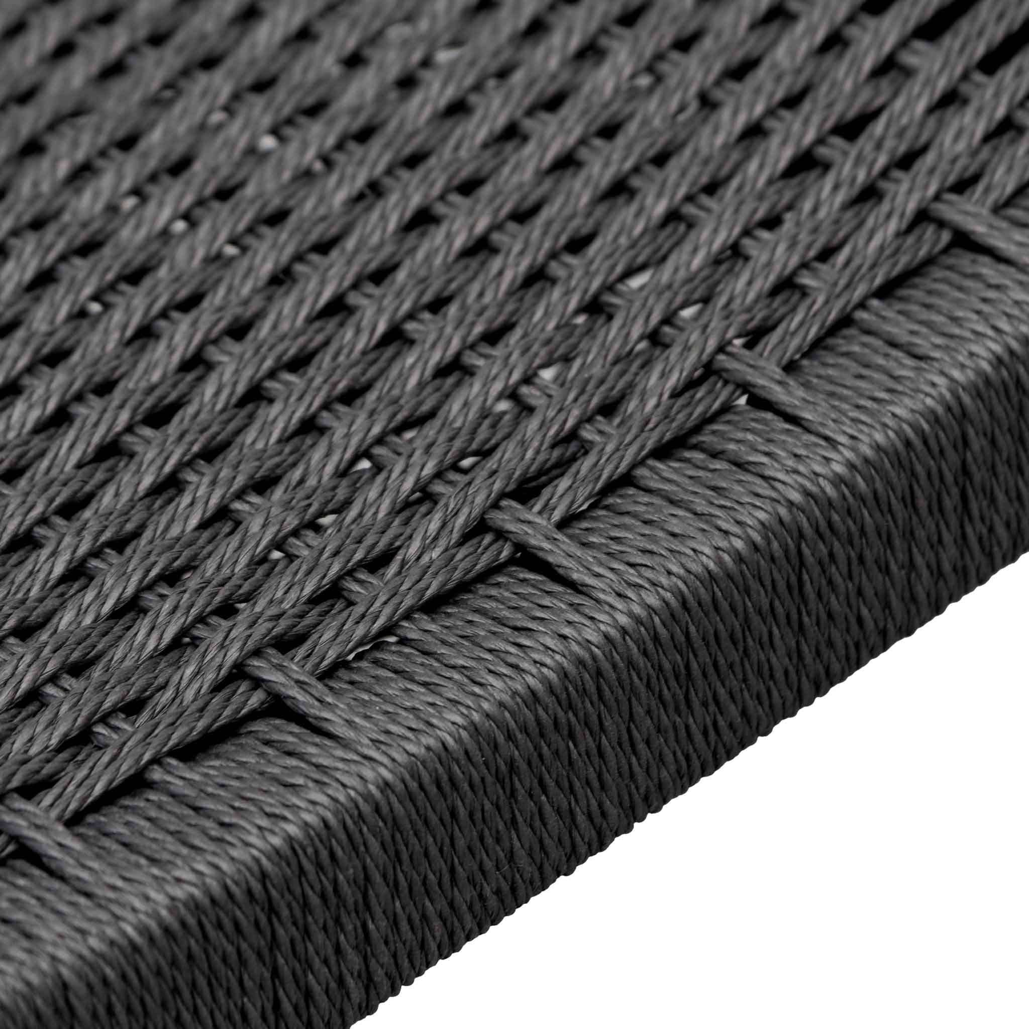 Set of 2 - Filiberto Rope Seat Dining Chair - Black - Image 10