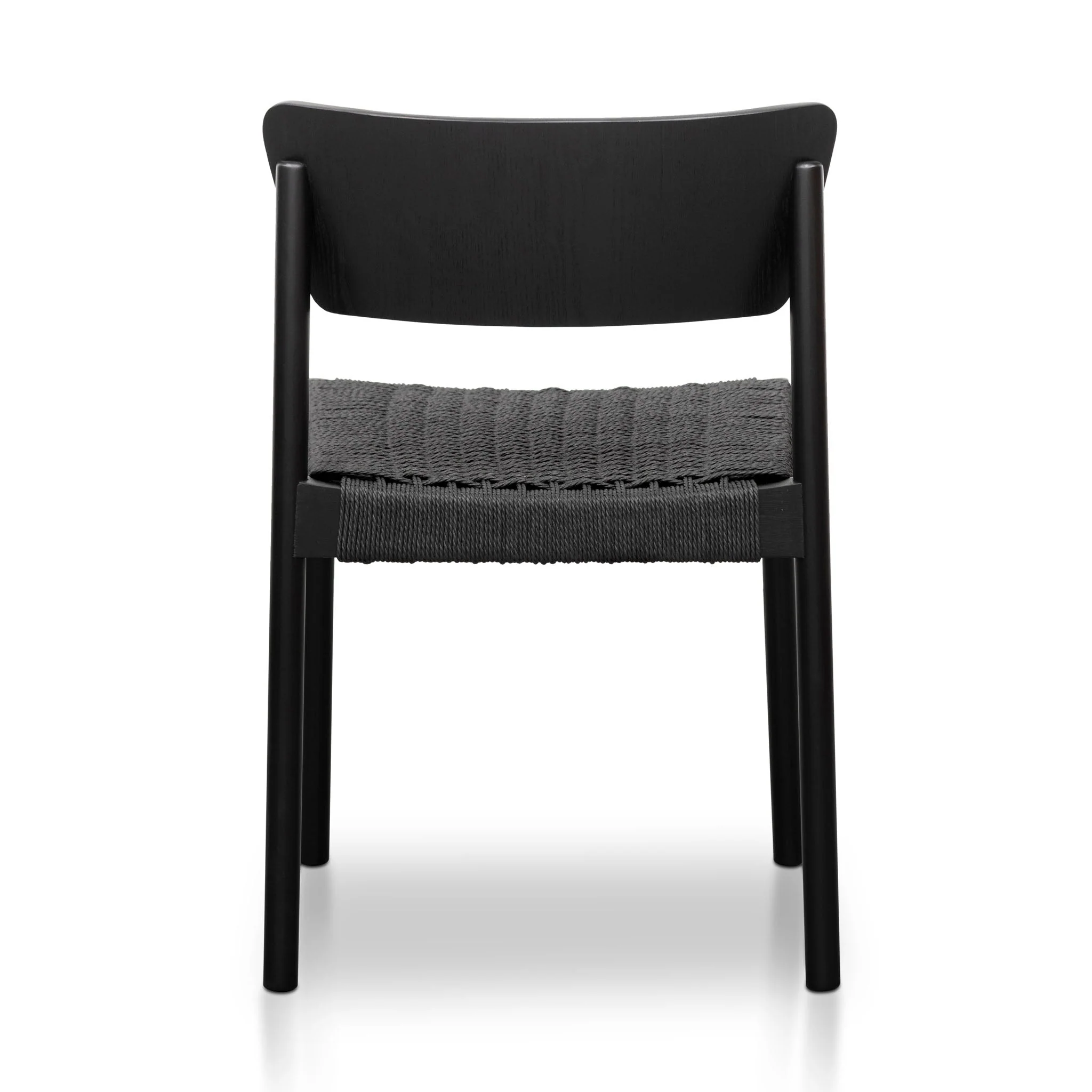 Set of 2 - Filiberto Rope Seat Dining Chair - Black - Image 6