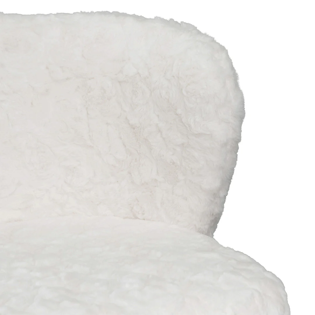 Set of 2 - Flossie 65cm Fabric Bar Stool - Cloud Fur - Image 6