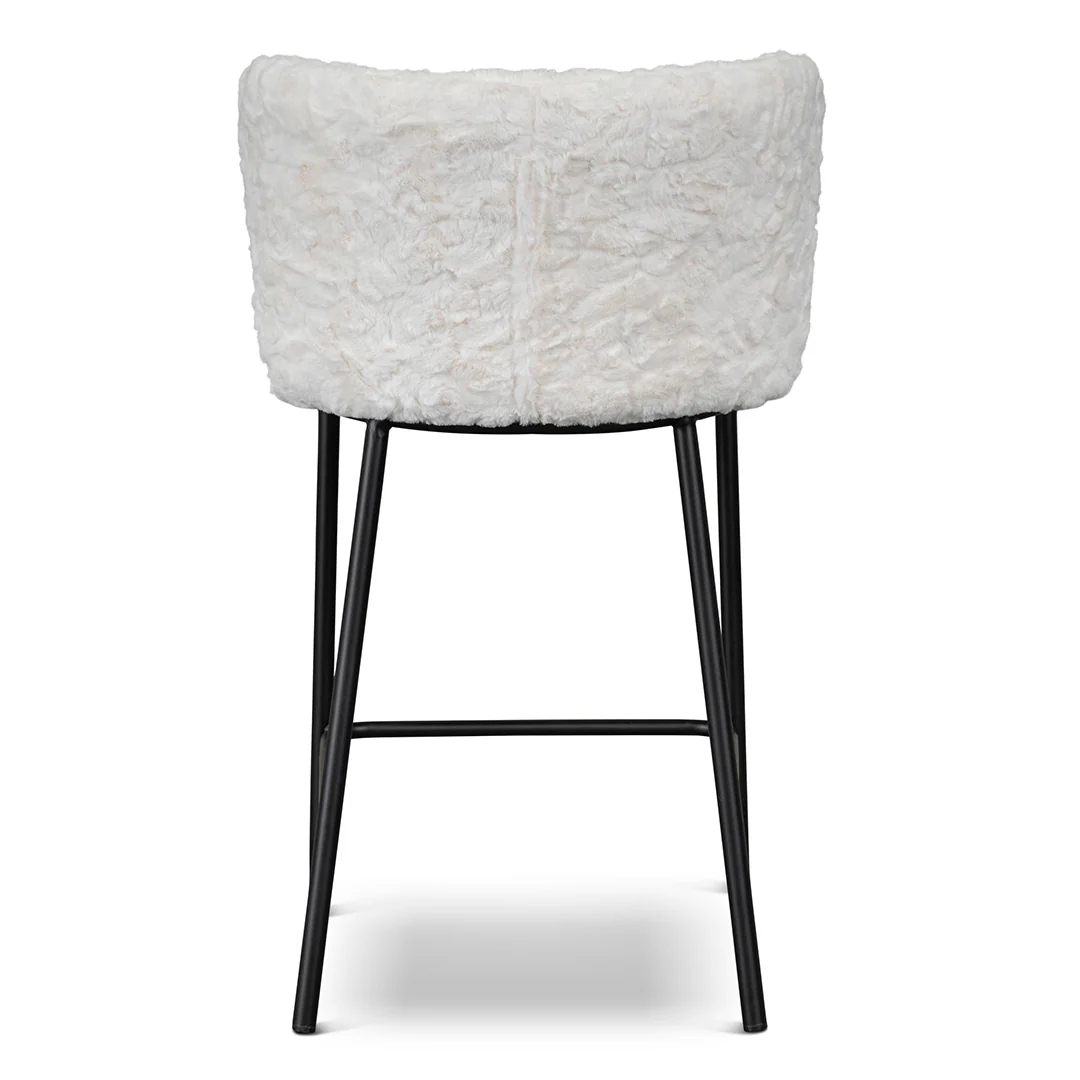 Set of 2 - Flossie 65cm Fabric Bar Stool - Cloud Fur - Image 9