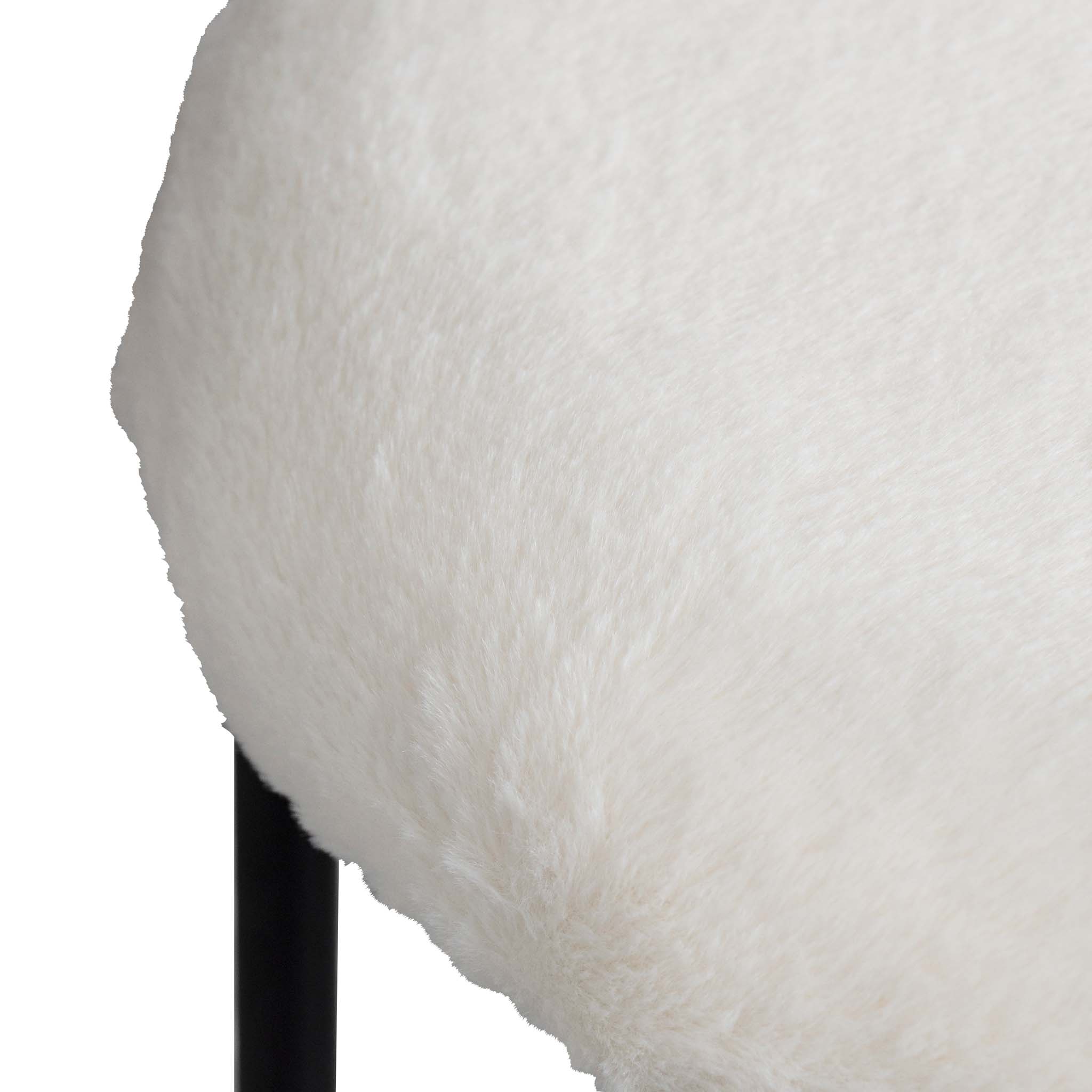 Galvan 65cm Bar Stool - Cloud Fur - Last One - Image 3