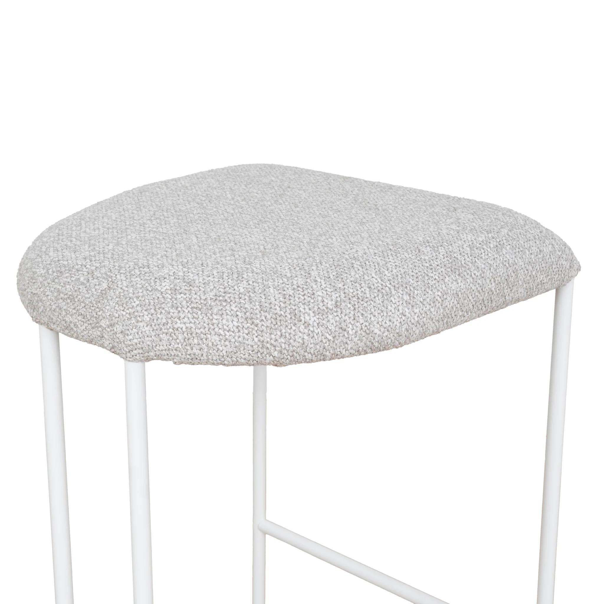 Set of 2 - Galvan 65cm White Bar Stool - Clay Grey - Image 35
