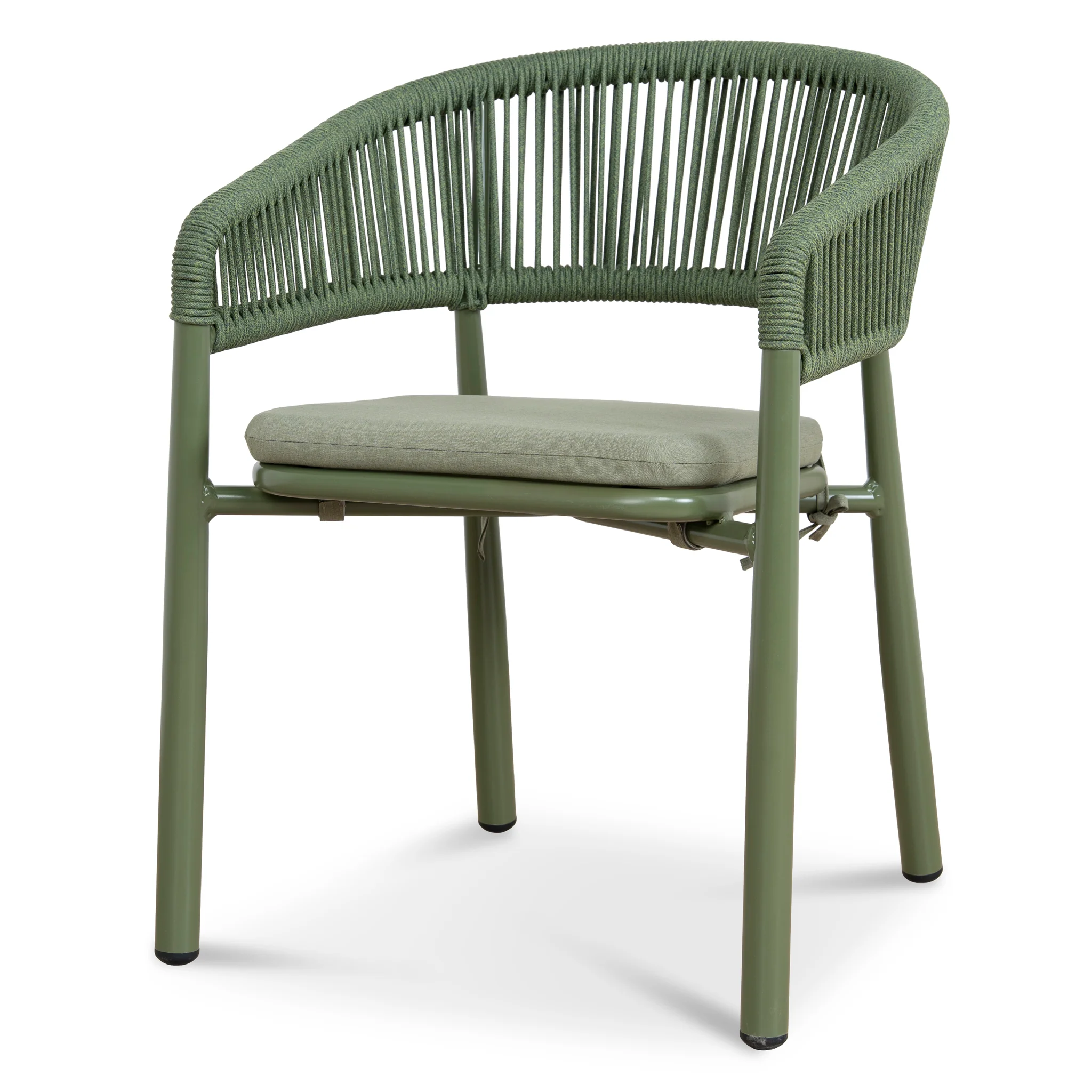 Set of 2 - Gonzalo Outdoor Dining Chair - Army Green - Image 3