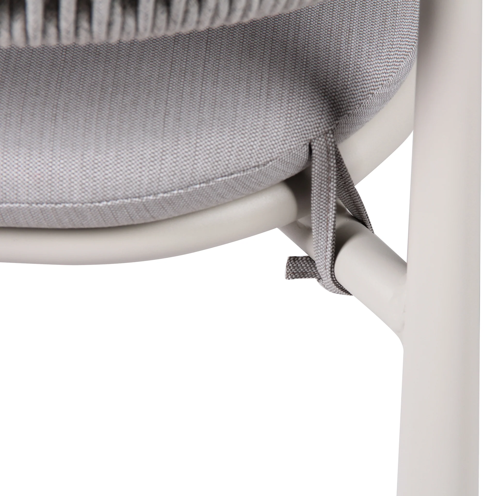 Set of 2 - Gonzalo Sand White Outdoor Dining Chair - Light Grey - Image 11