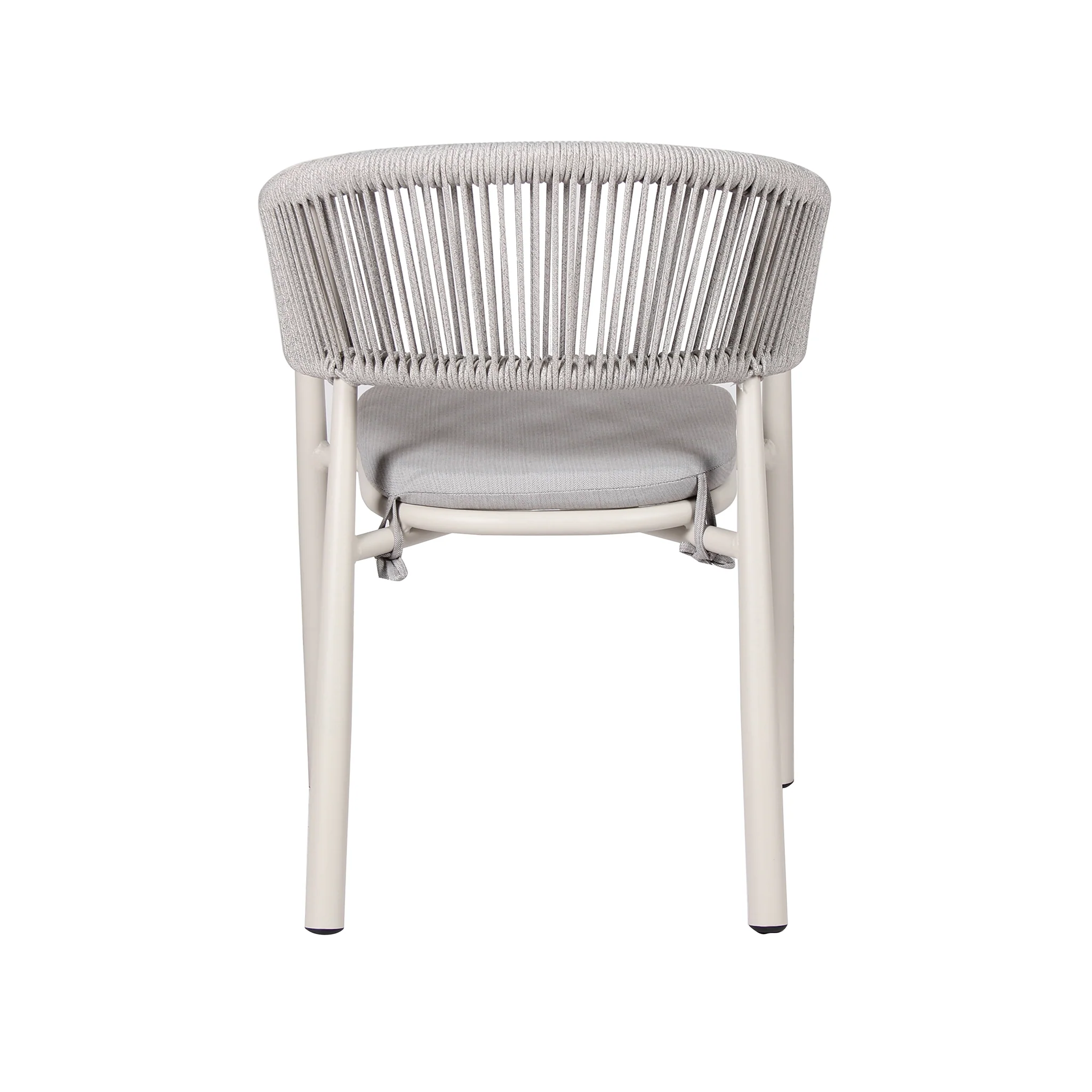 Set of 2 - Gonzalo Sand White Outdoor Dining Chair - Light Grey - Image 7