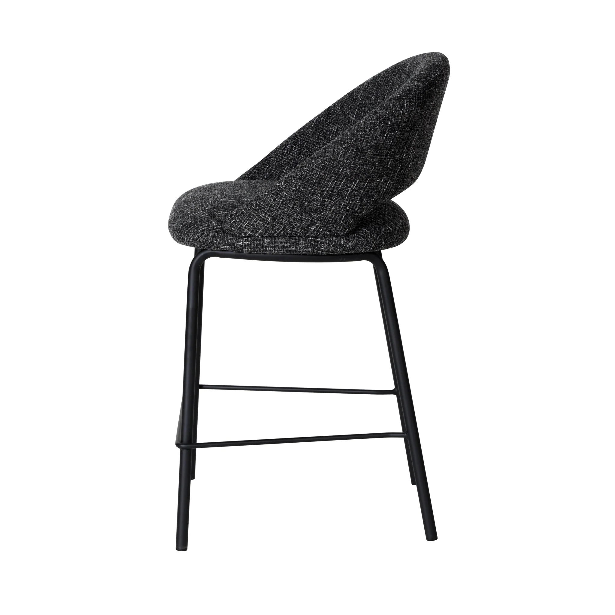 Set of 2 - Harrington Black Bar Stool - Field Charcoal - Image 5