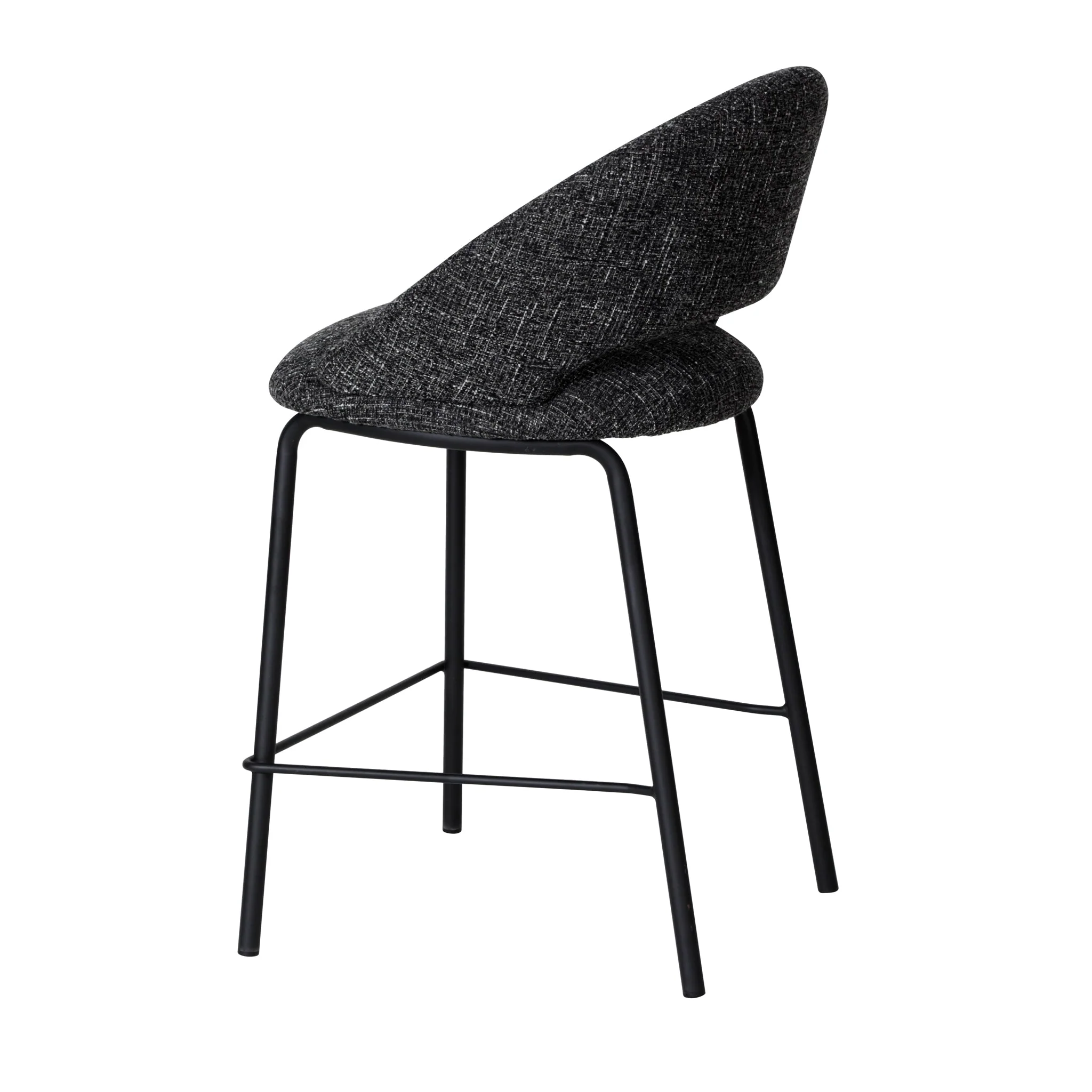 Set of 2 - Harrington Black Bar Stool - Field Charcoal - Image 6