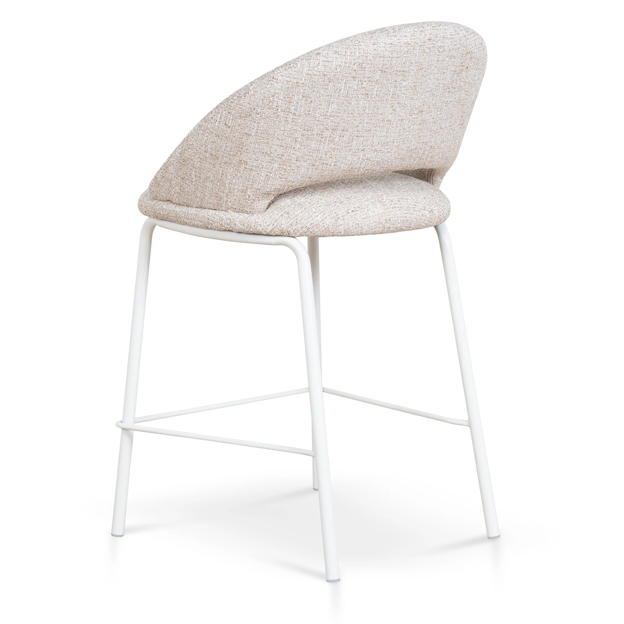 Set of 2 - Harrington White Bar Stool - Pale Beige - Image 5