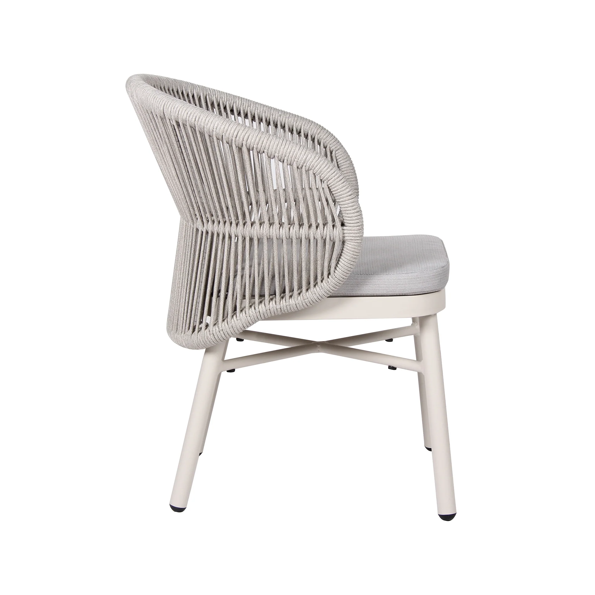 Set of 2 - Jamil Sand White Outdoor Dining Chair - Light Grey - Image 23