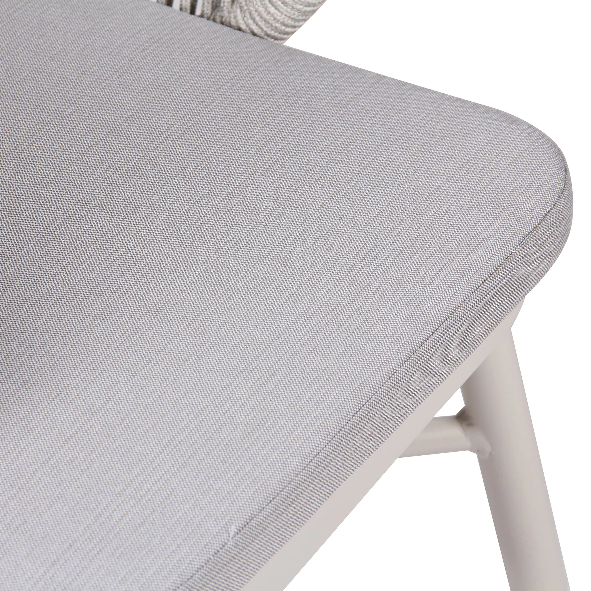 Set of 2 - Jamil Sand White Outdoor Dining Chair - Light Grey - Image 9