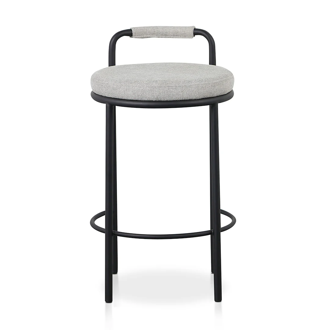 Set of 2 - Karimi 65cm Bar Stool - Coastal Light Grey - Image 3
