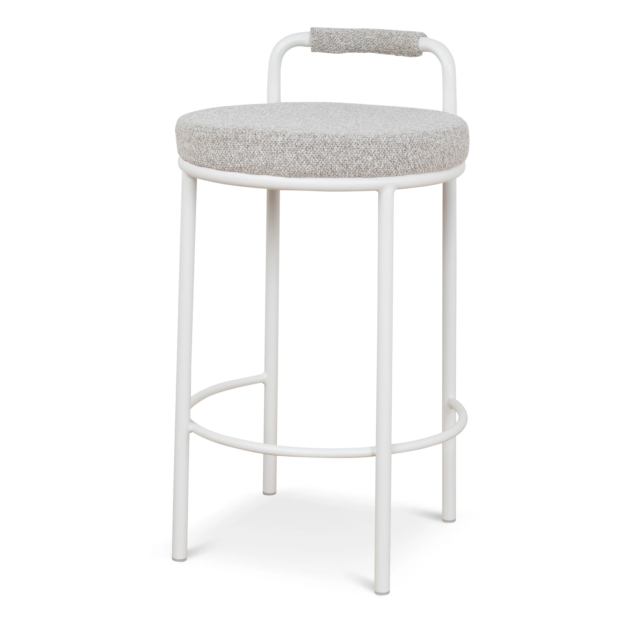 Set of 2 - Karimi 65cm White Bar Stool - Clay Grey - Image 28
