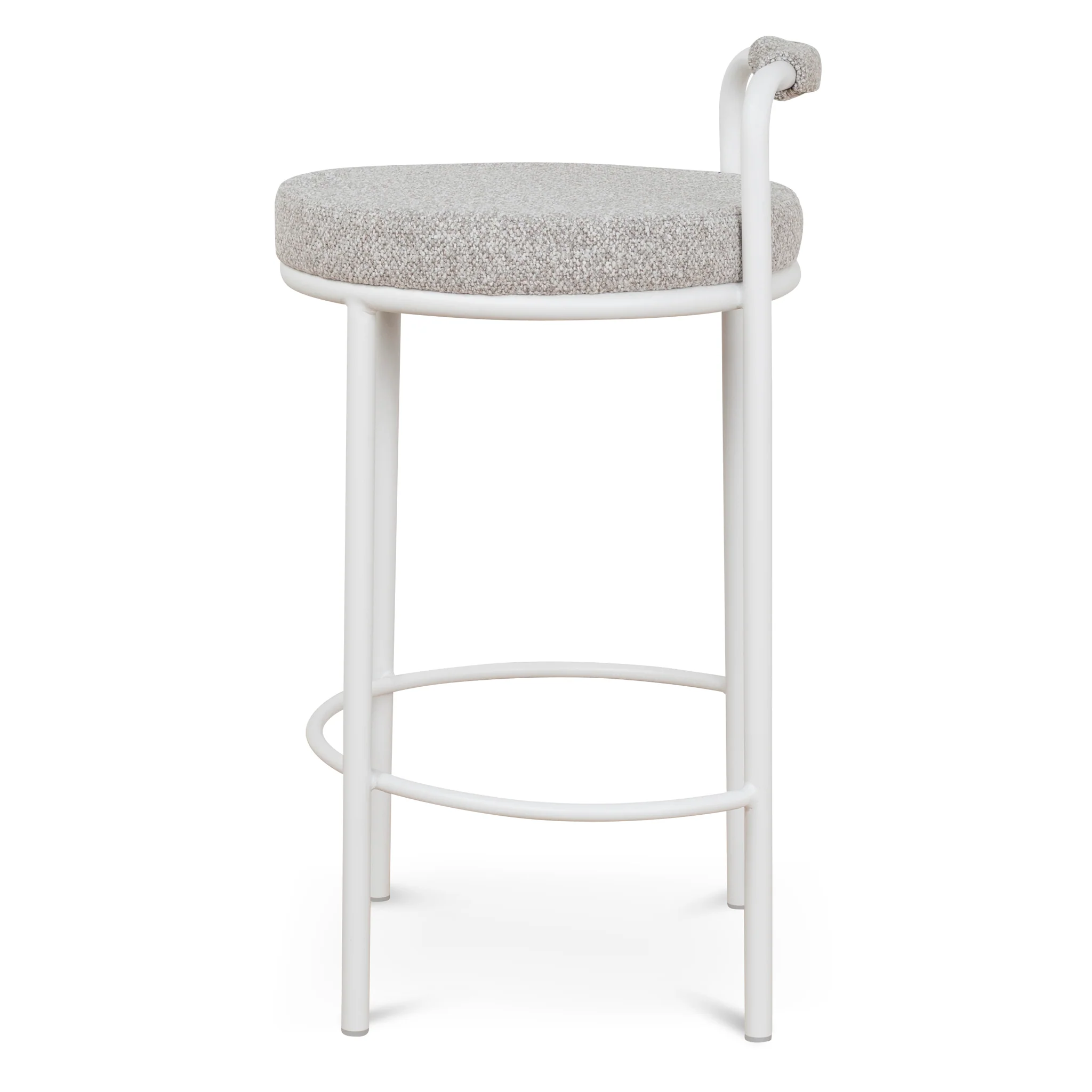 Set of 2 - Karimi 65cm White Bar Stool - Clay Grey - Image 31