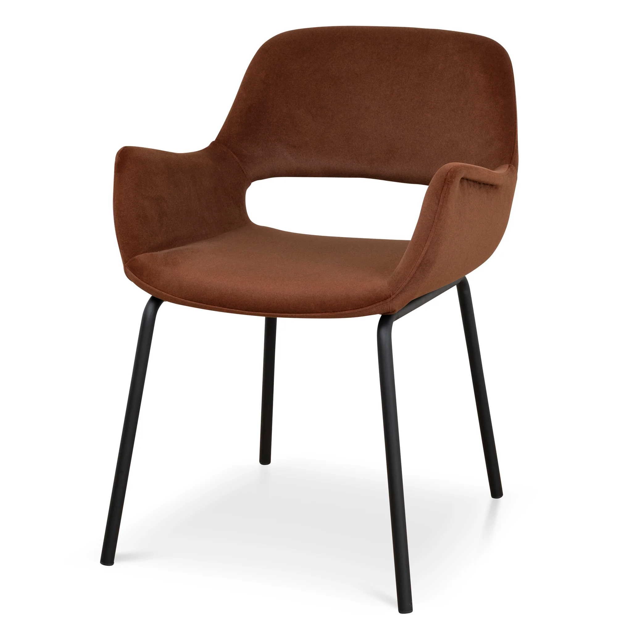 Set of 2 - Kendry Black Dining Chair - Red Bronze Seat - Image 2