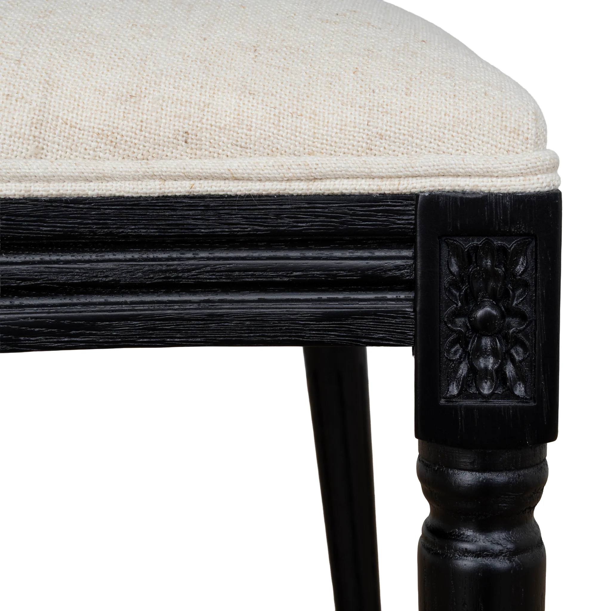 Set of 2 - Lenora Black ELM Dining Chair - Dawn Beige - Image 10