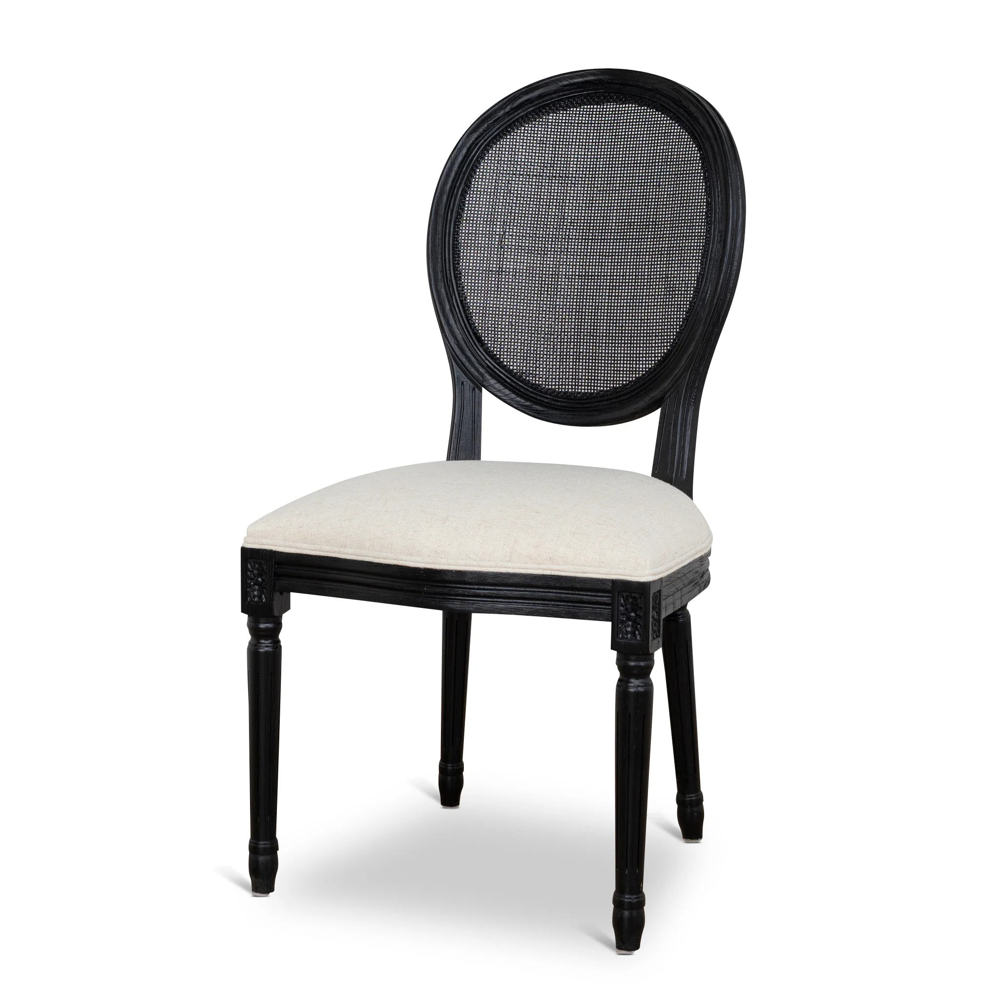 Set of 2 - Lenora Black ELM Dining Chair - Dawn Beige - Image 2