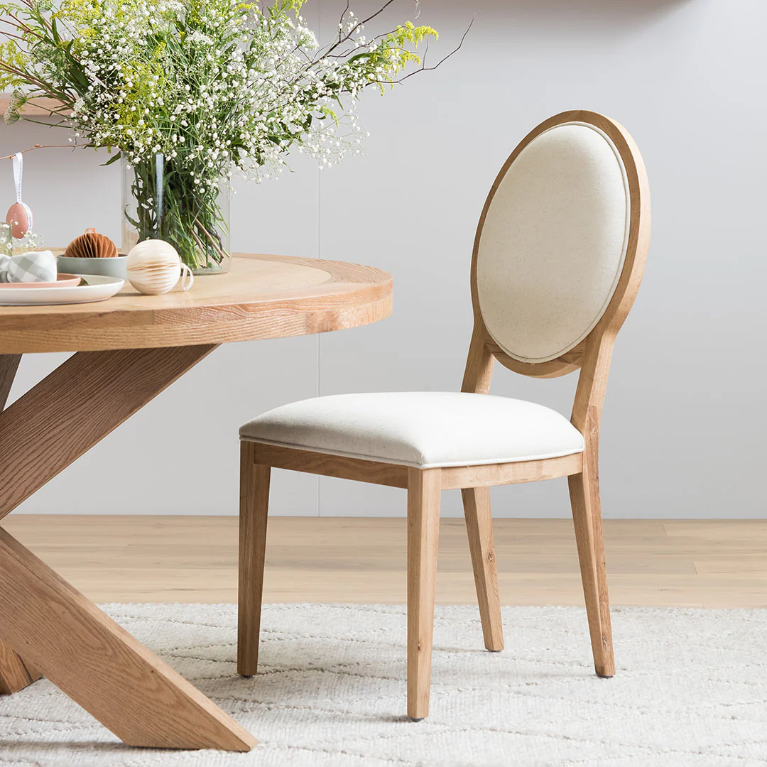 Set of 2 - Lula Natural Dining Chair - Dawn Beige - Image 18